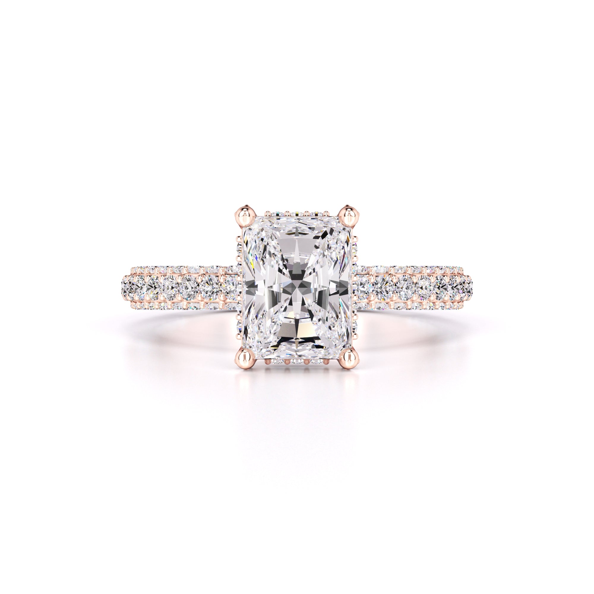 Magnolia Moissanite & Lab Grown Diamond Ring | Rose Gold | 1