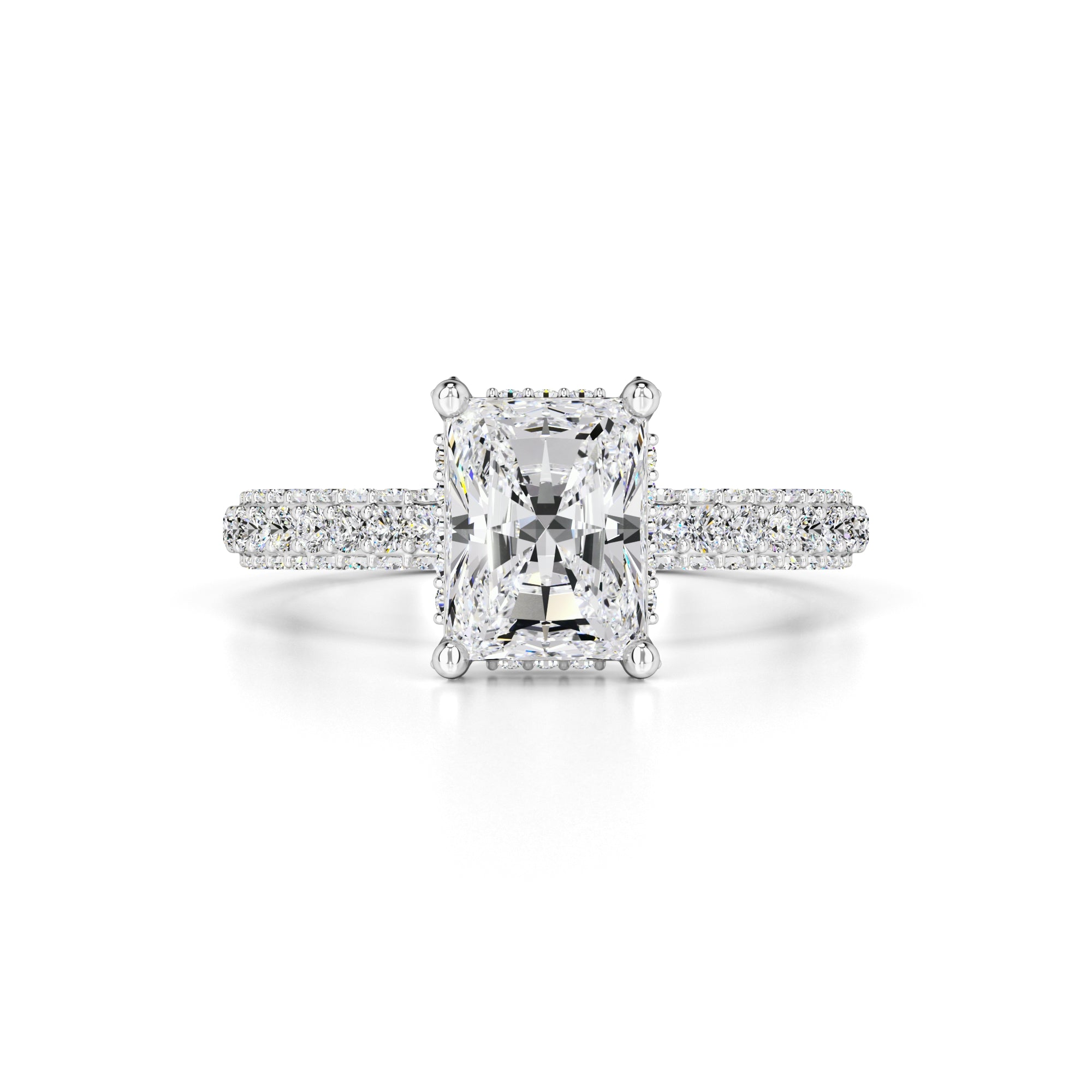 Magnolia Moissanite & Lab Grown Diamond Ring | White Gold | 1