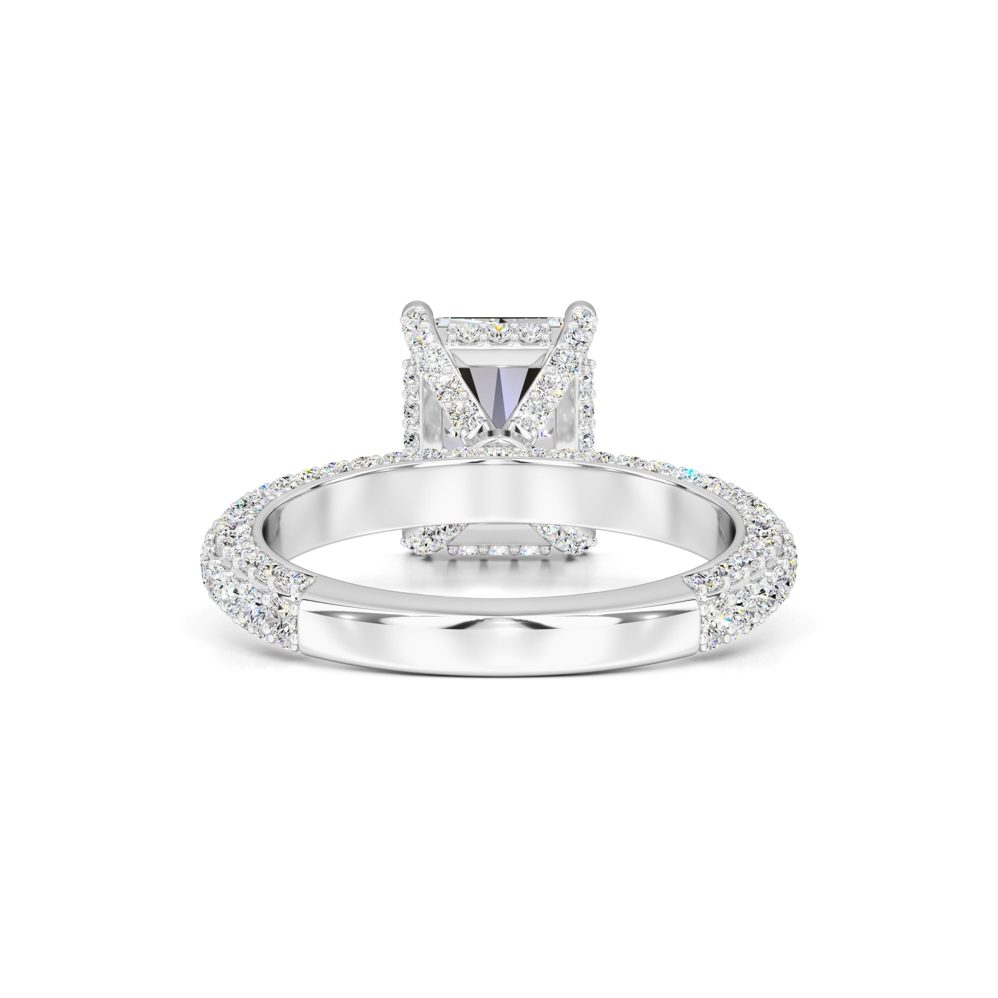 Magnolia Moissanite & Lab Grown Diamond Ring | White Gold | 3