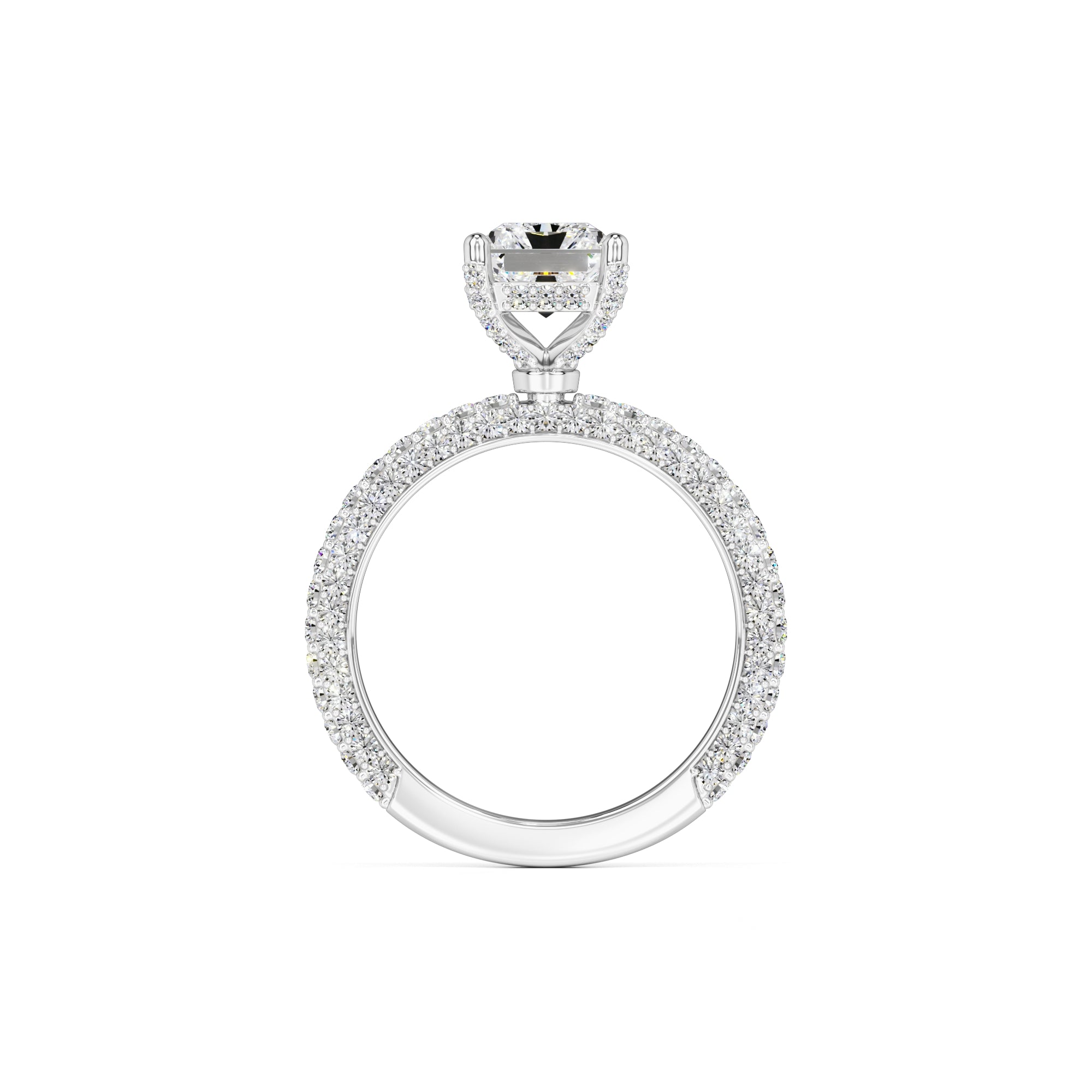 Magnolia Moissanite & Lab Grown Diamond Ring | White Gold | 4