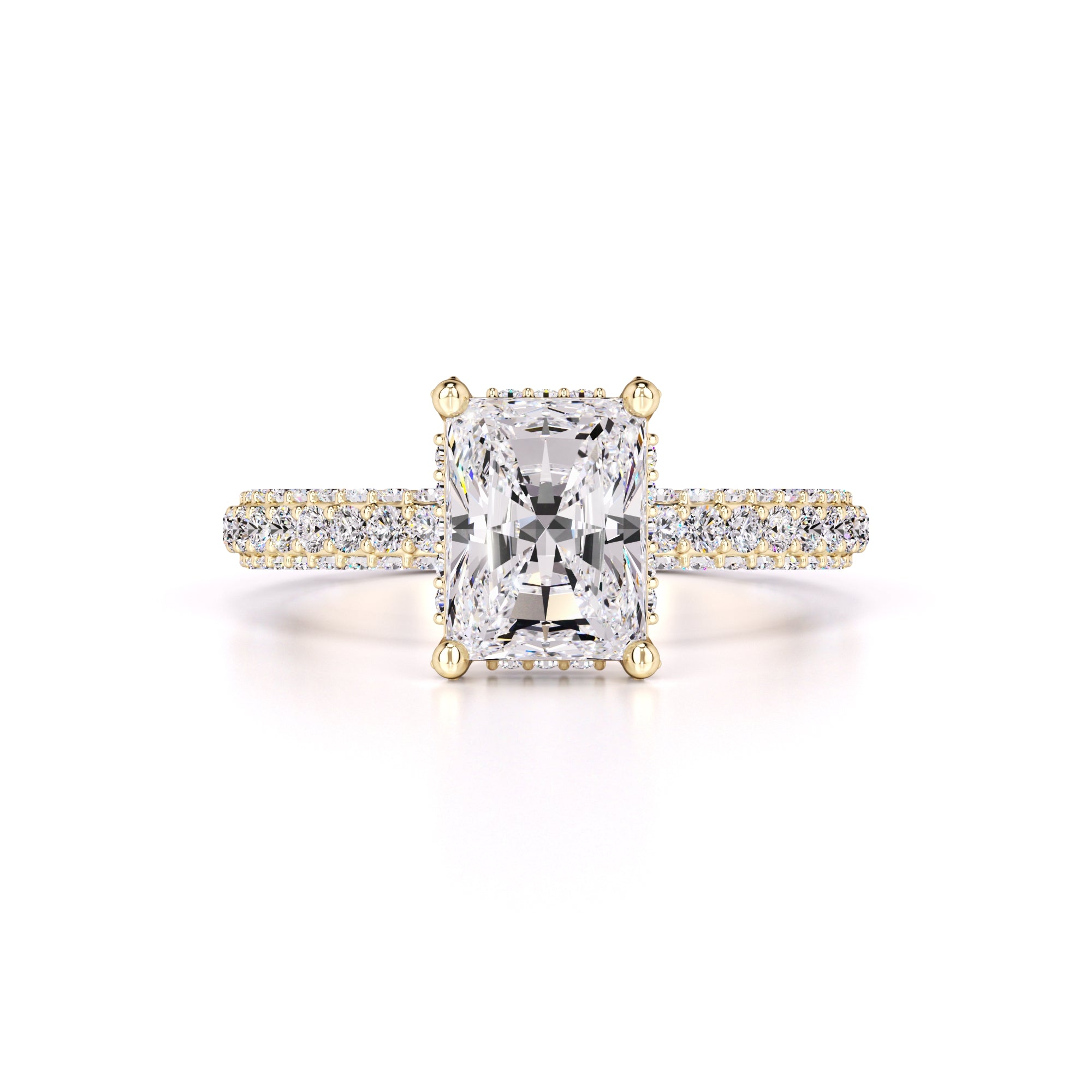 Magnolia Moissanite & Lab Grown Diamond Ring | Yellow Gold | 1