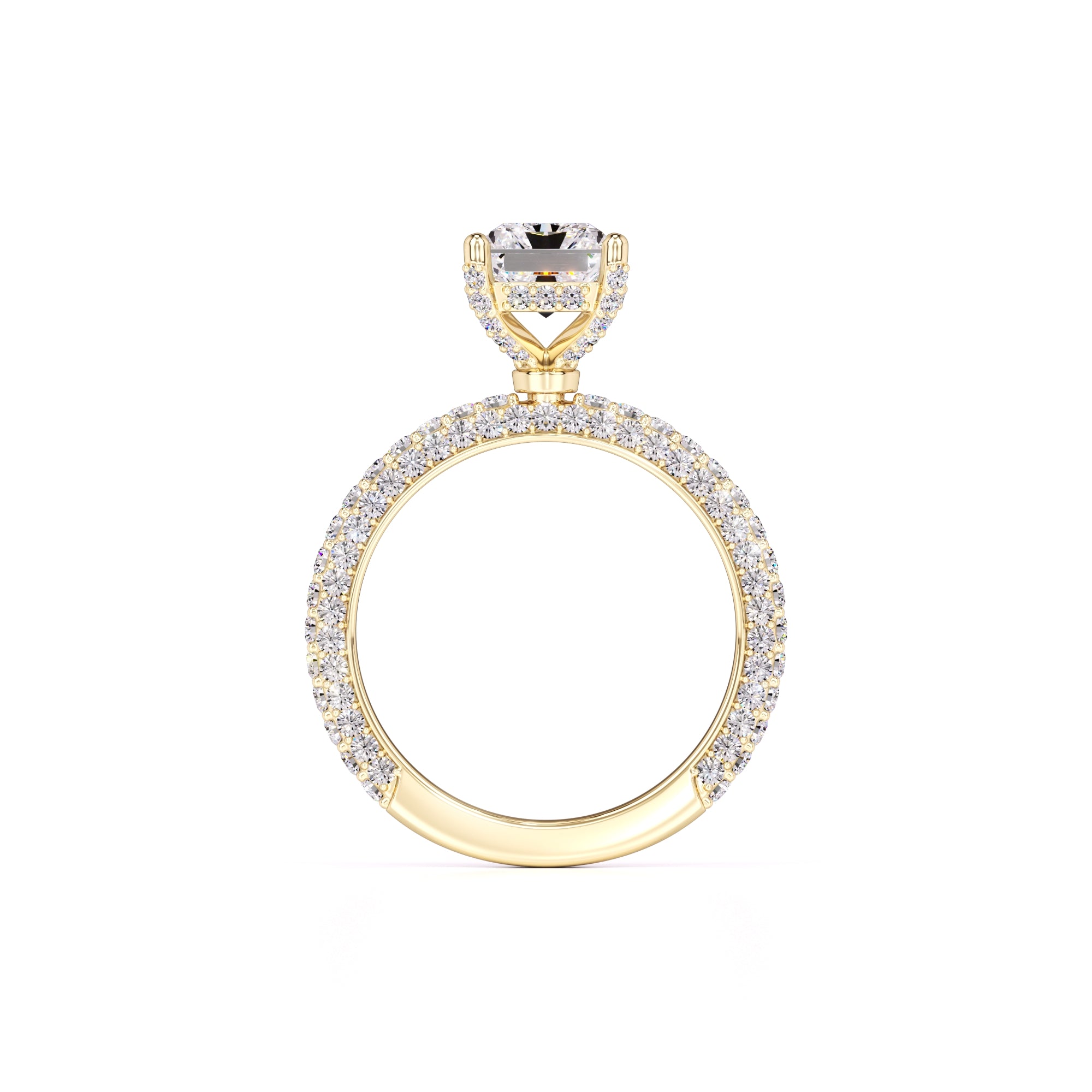 Magnolia Moissanite & Lab Grown Diamond Ring | Yellow Gold | 4