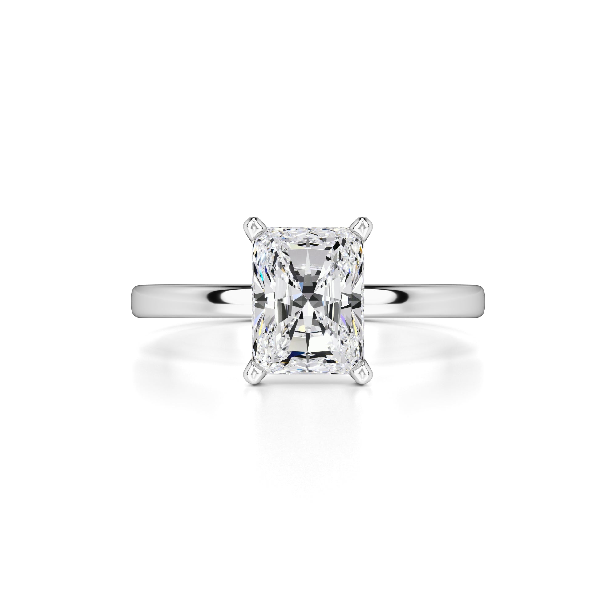 Roxanne Moissanite Ring | White Gold | 1
