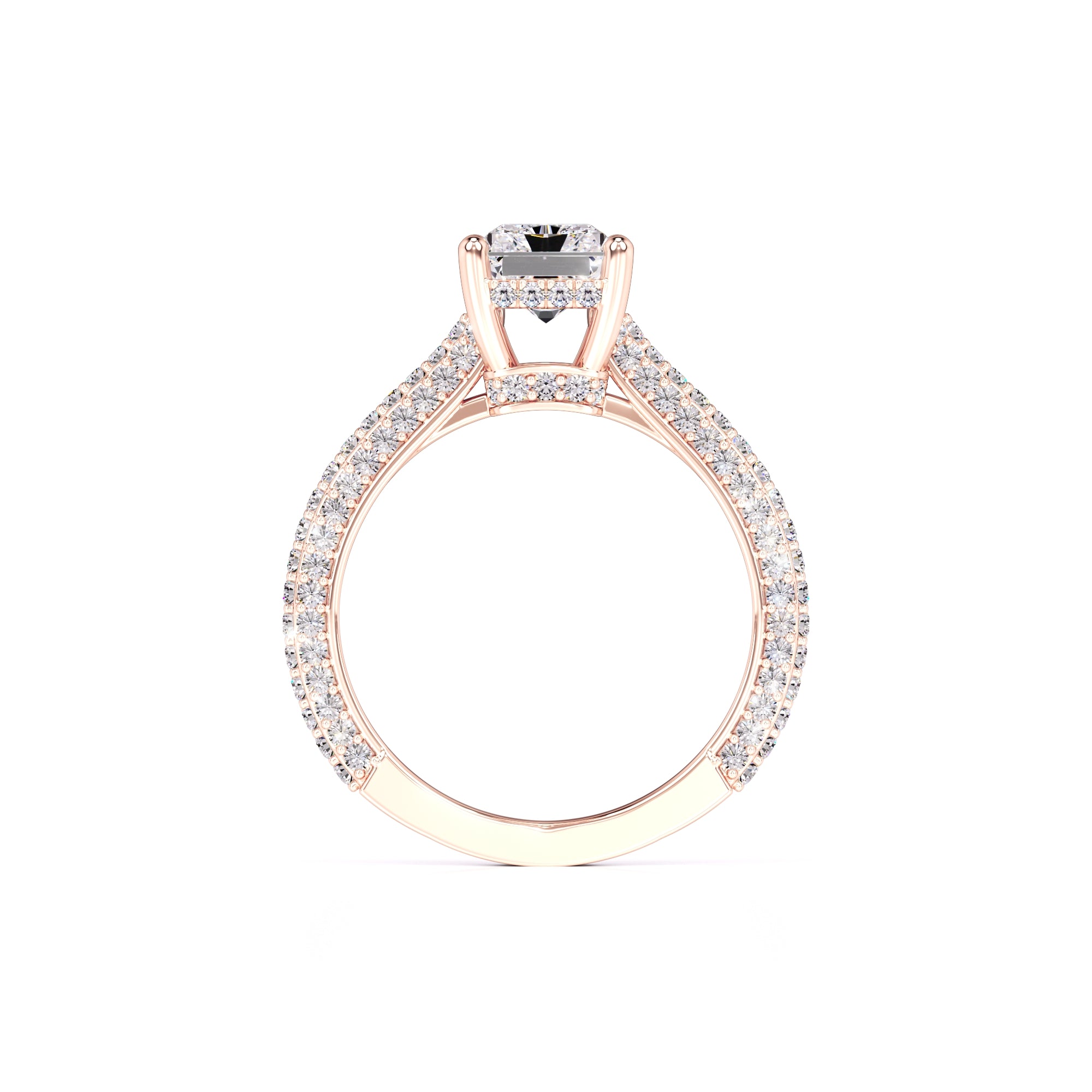 Elena Moissanite & Lab Grown Diamond Ring | Rose Gold | 4