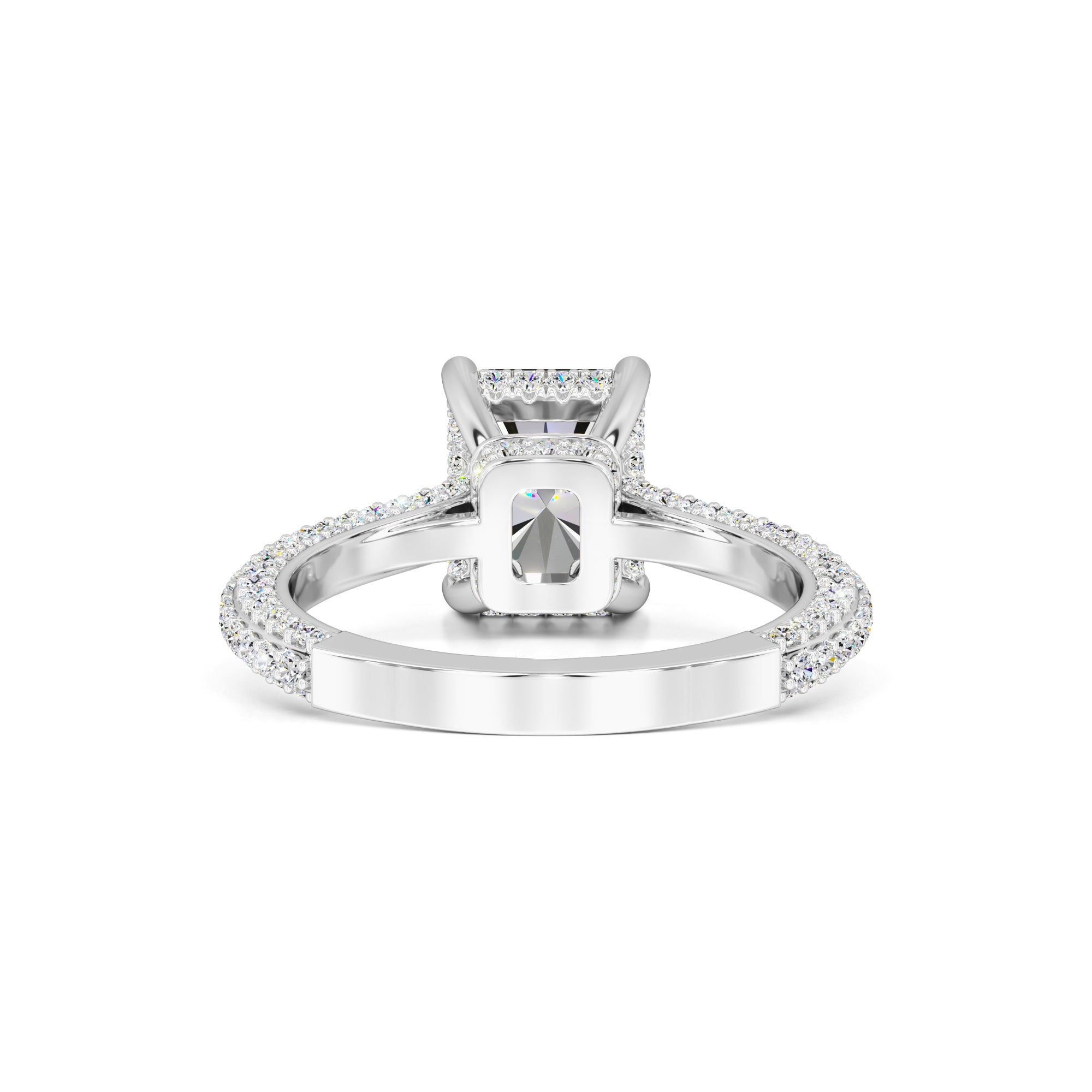 Elena Moissanite & Lab Grown Diamond Ring | White Gold | 3