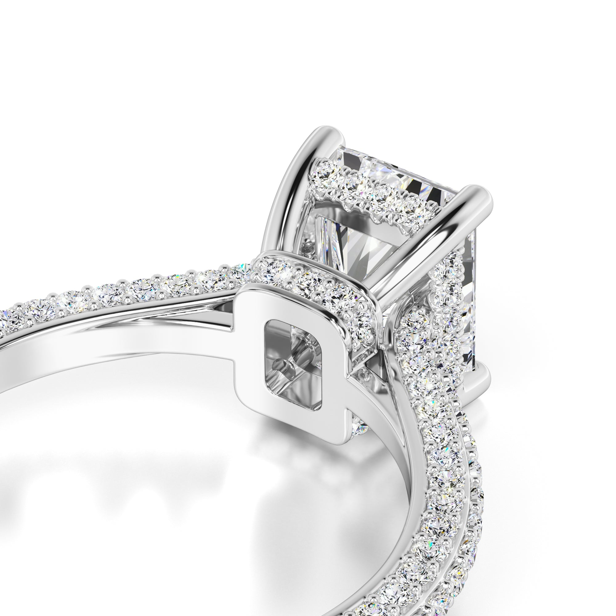 Elena Moissanite & Lab Grown Diamond Ring | White Gold | 2