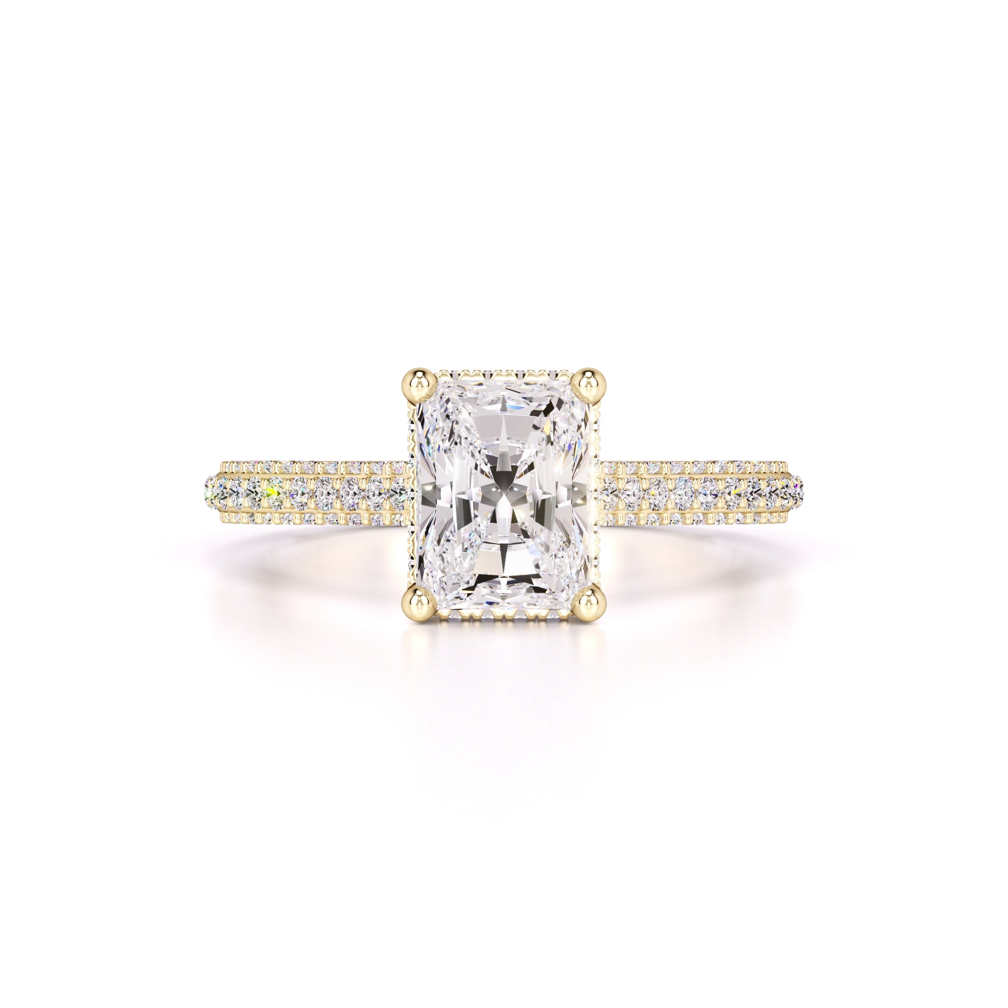 Elena Moissanite & Lab Grown Diamond Ring | Yellow Gold | 1