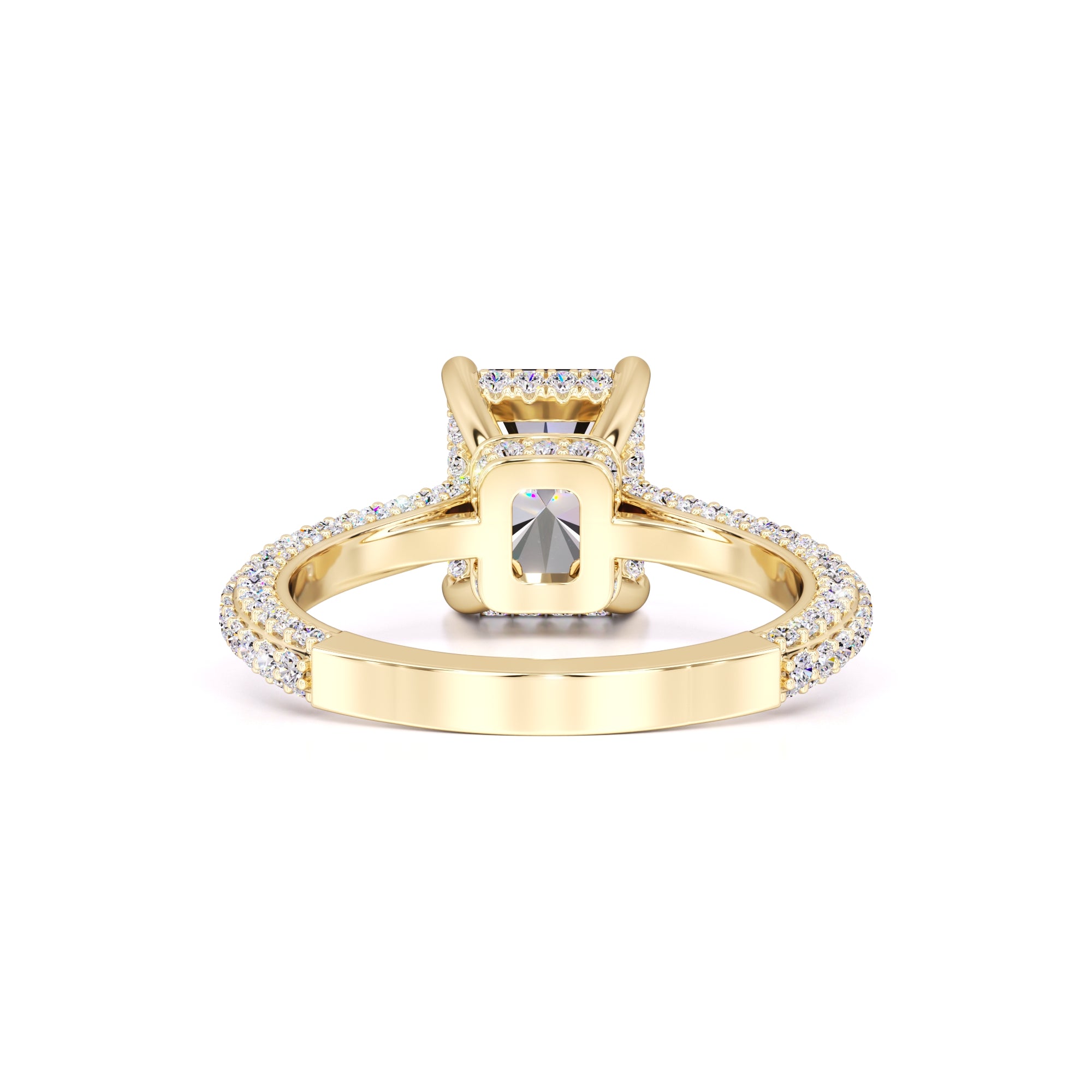Elena Moissanite & Lab Grown Diamond Ring | Yellow Gold | 3