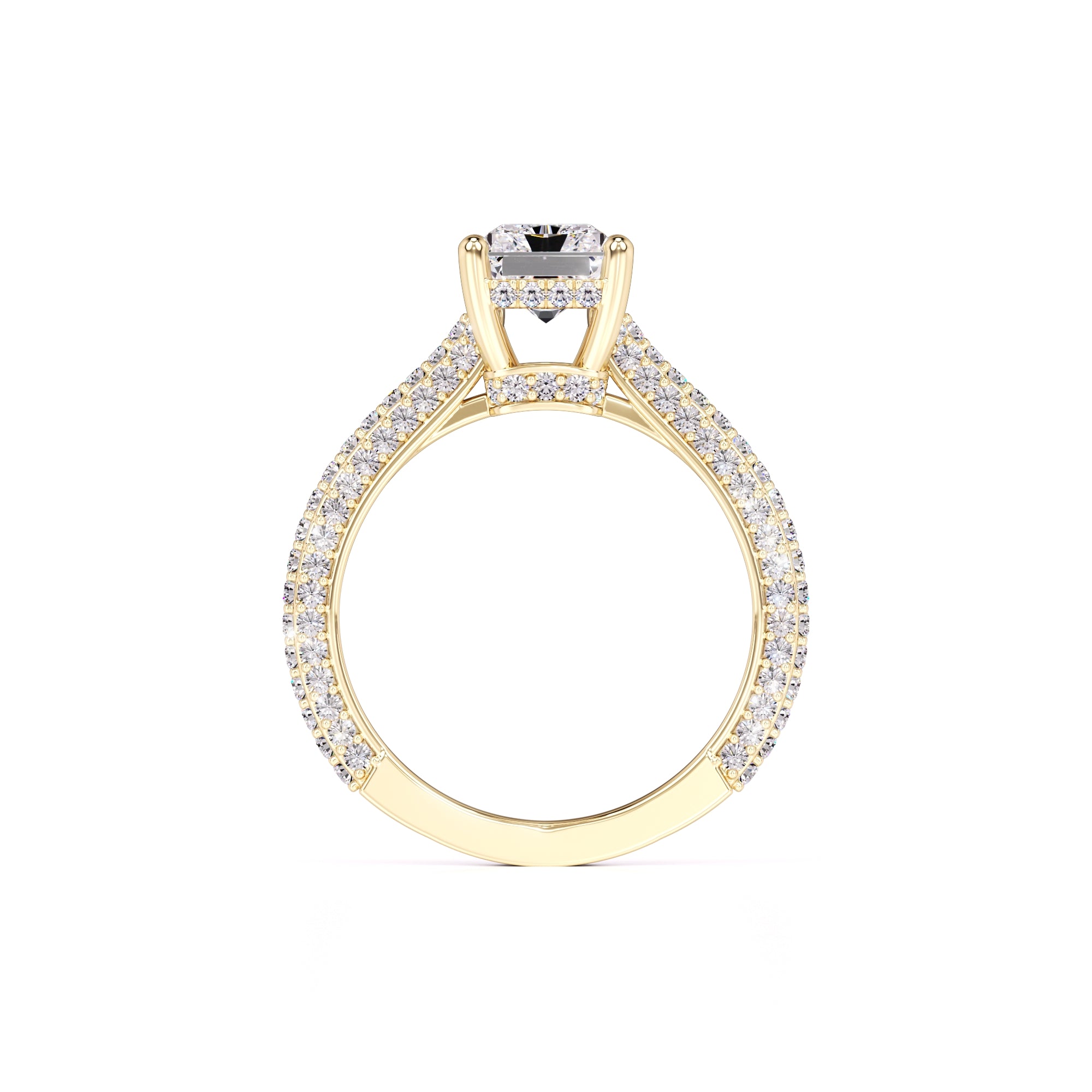 Elena Moissanite & Lab Grown Diamond Ring | Yellow Gold | 4