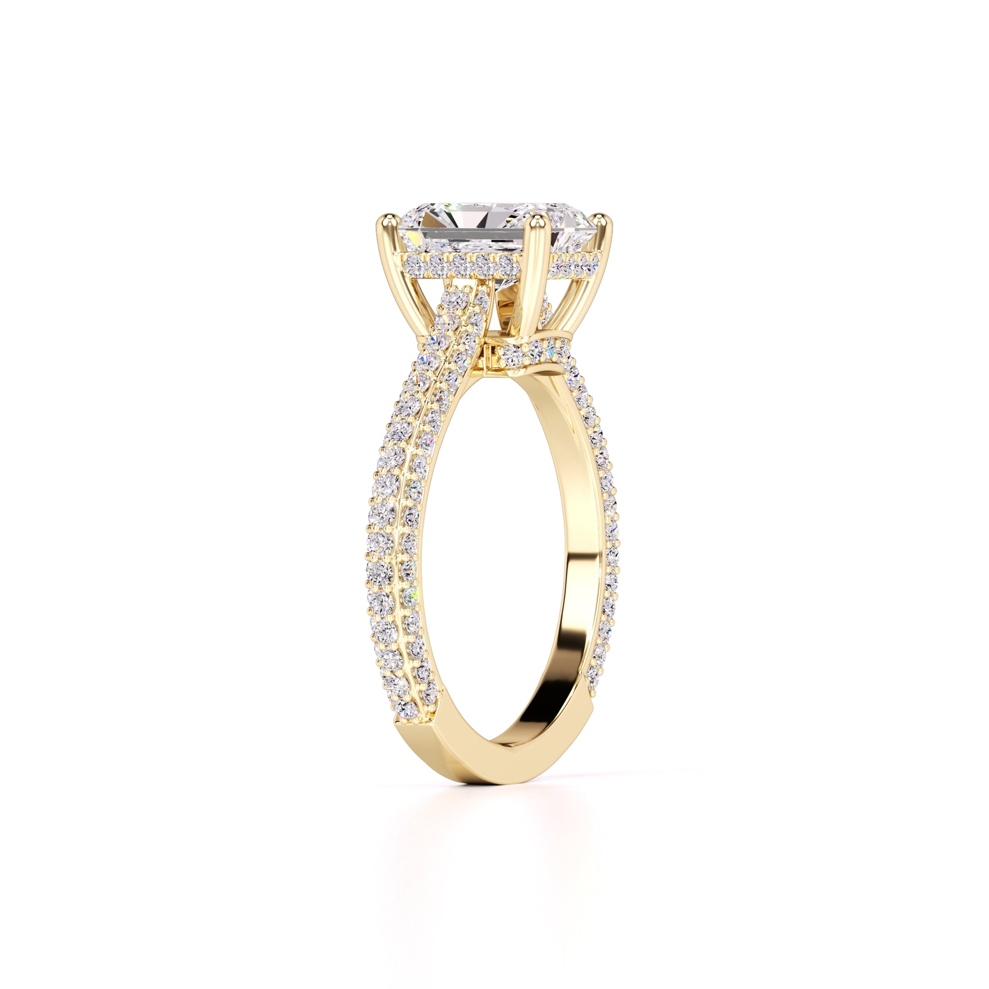 Elena Lab Grown Diamond Ring | Yellow Gold | 3