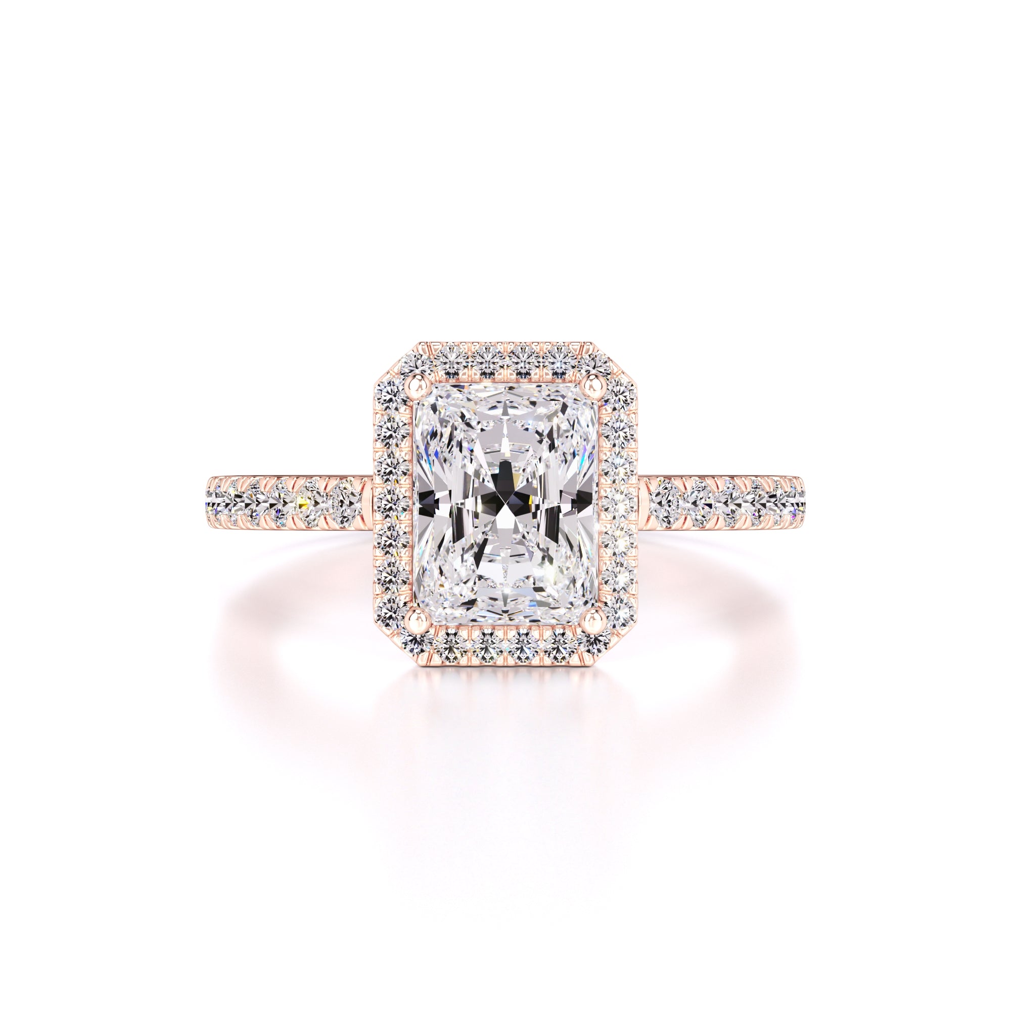 Talia Moissanite & Lab Grown Diamond Ring | Rose Gold | 1