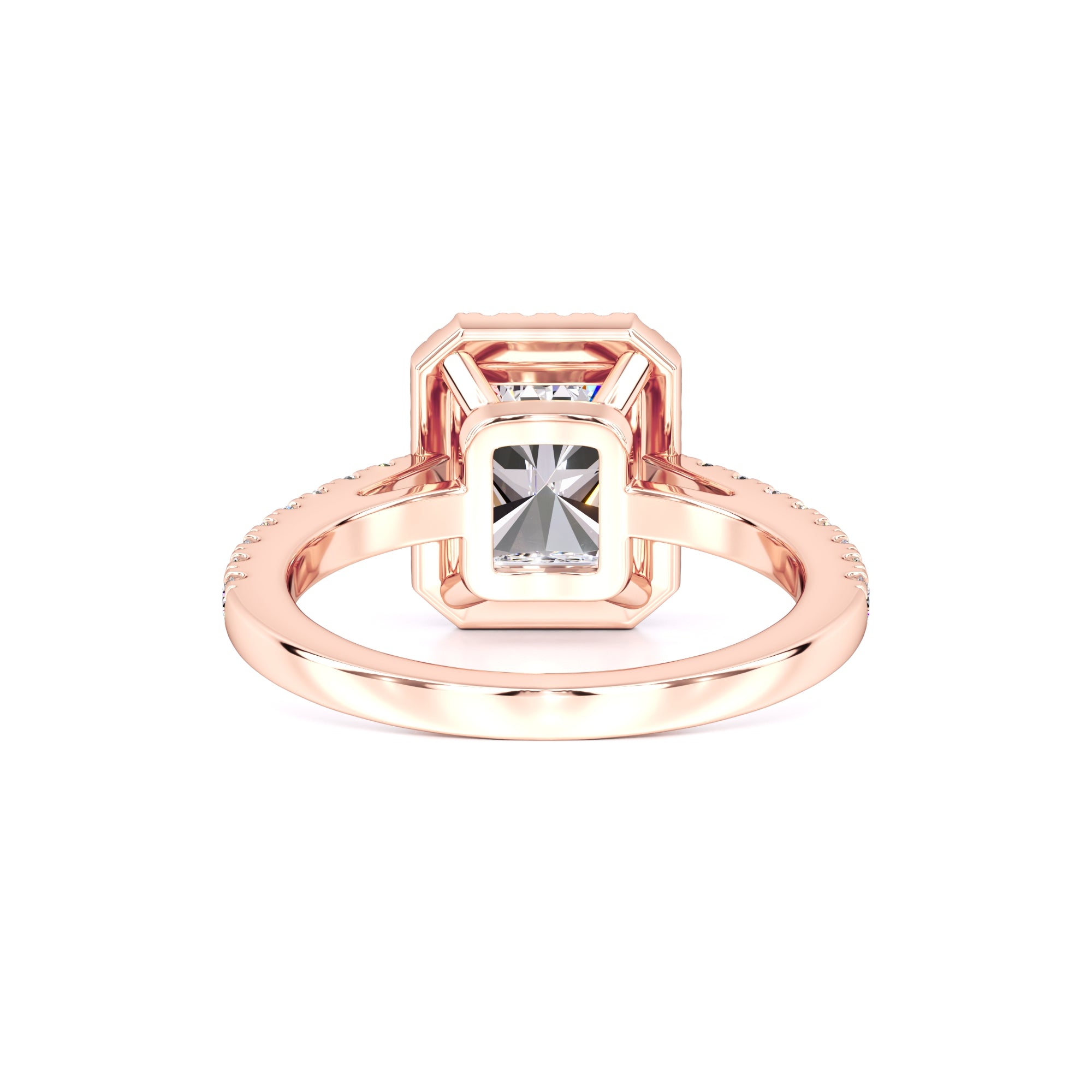 Talia Moissanite & Lab Grown Diamond Ring | Rose Gold | 3