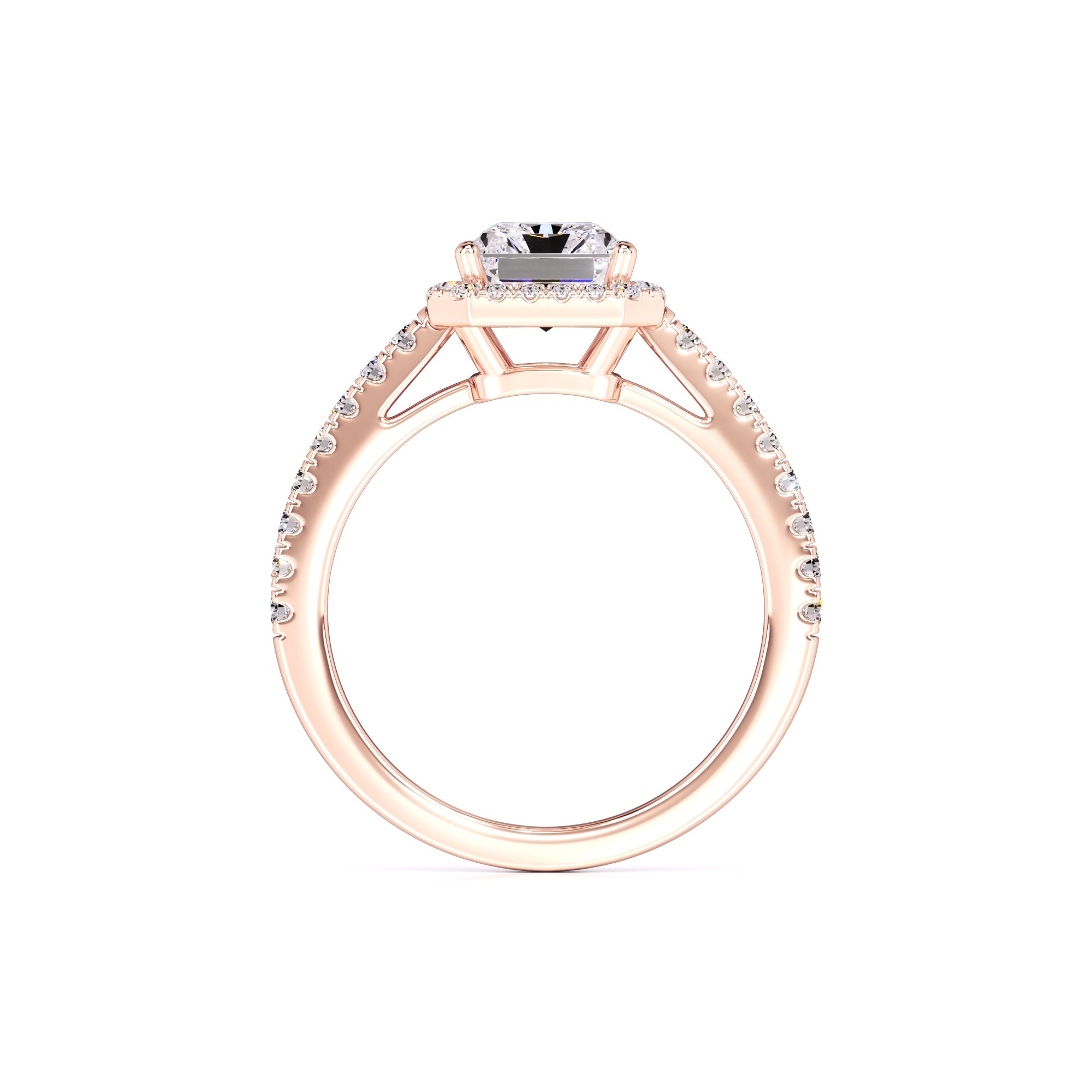 Talia Moissanite & Lab Grown Diamond Ring | Rose Gold | 4