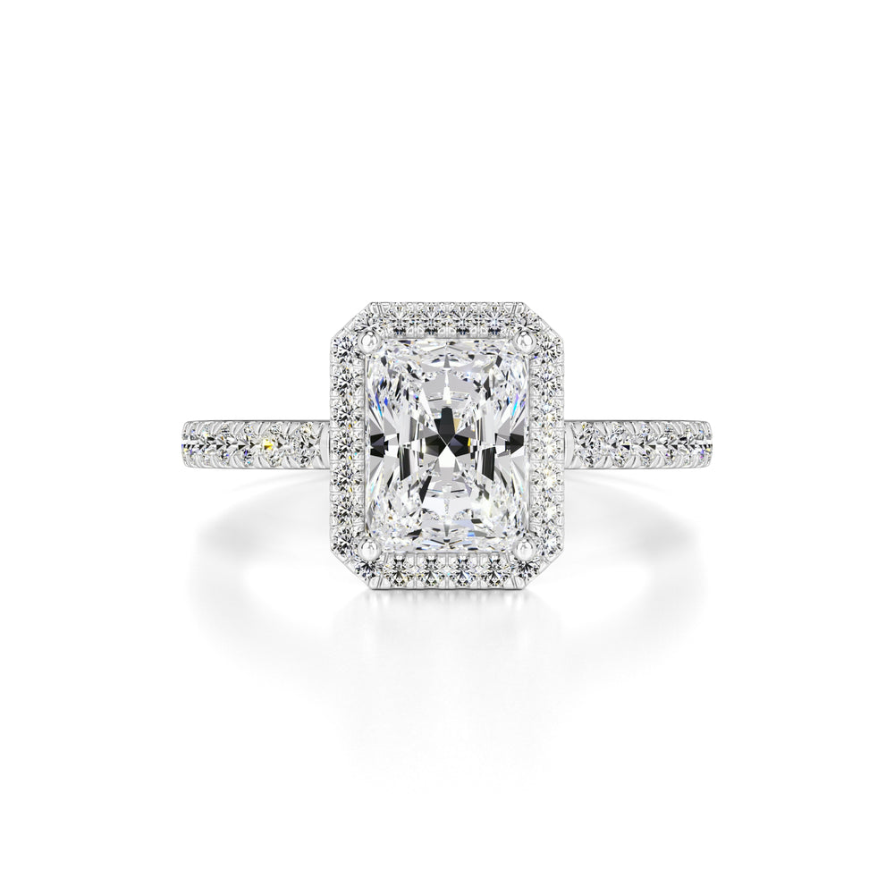 Talia Moissanite & Lab Grown Diamond Ring | White Gold | 1