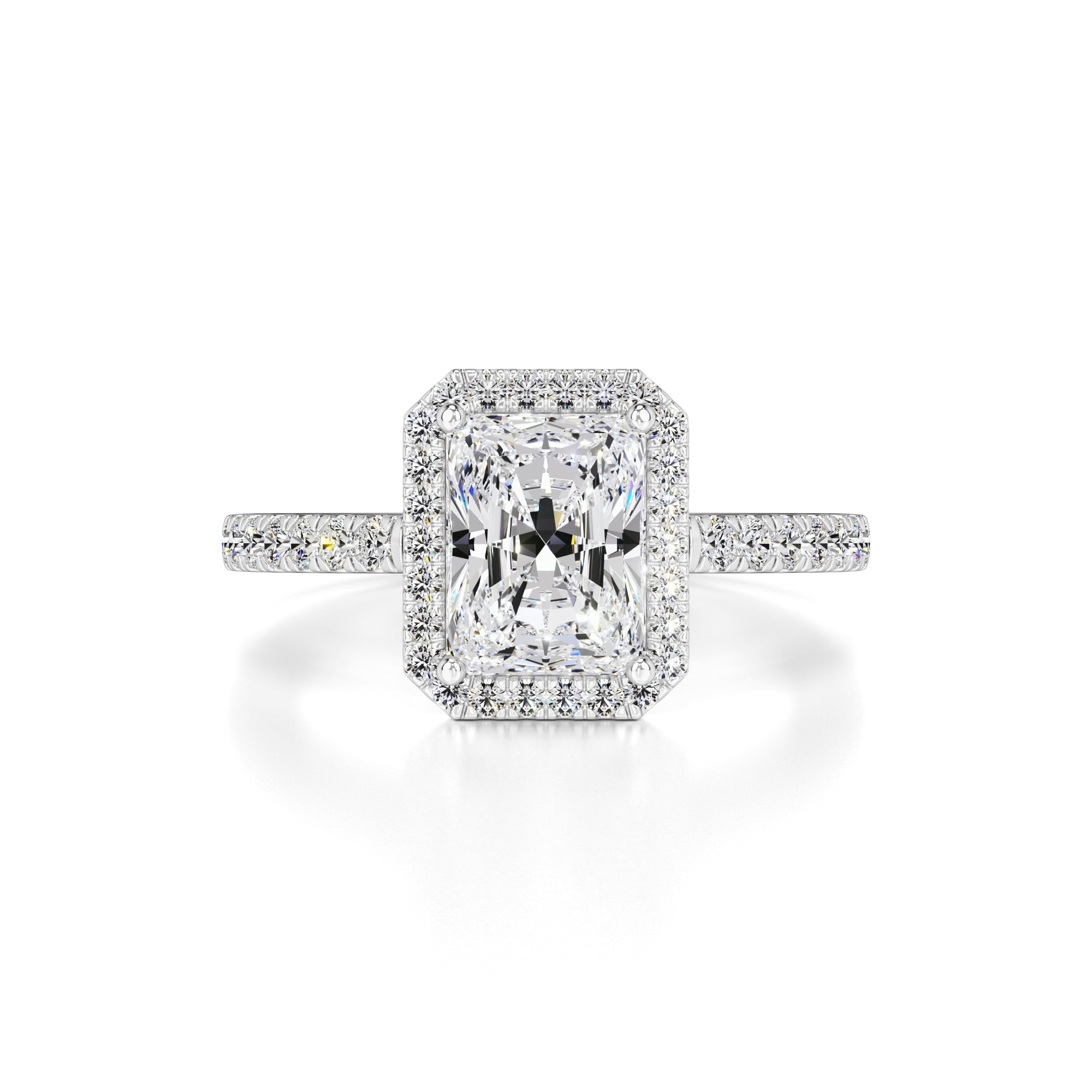 Talia Moissanite & Lab Grown Diamond Ring | White Gold | 1