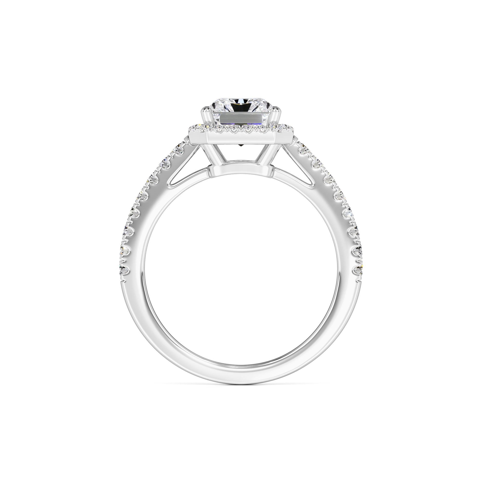 Talia Moissanite & Lab Grown Diamond Ring | White Gold | 4