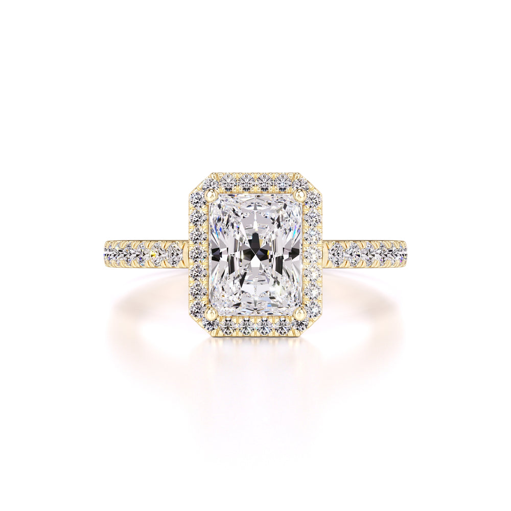 Talia Moissanite & Lab Grown Diamond Ring | Yellow Gold | 1