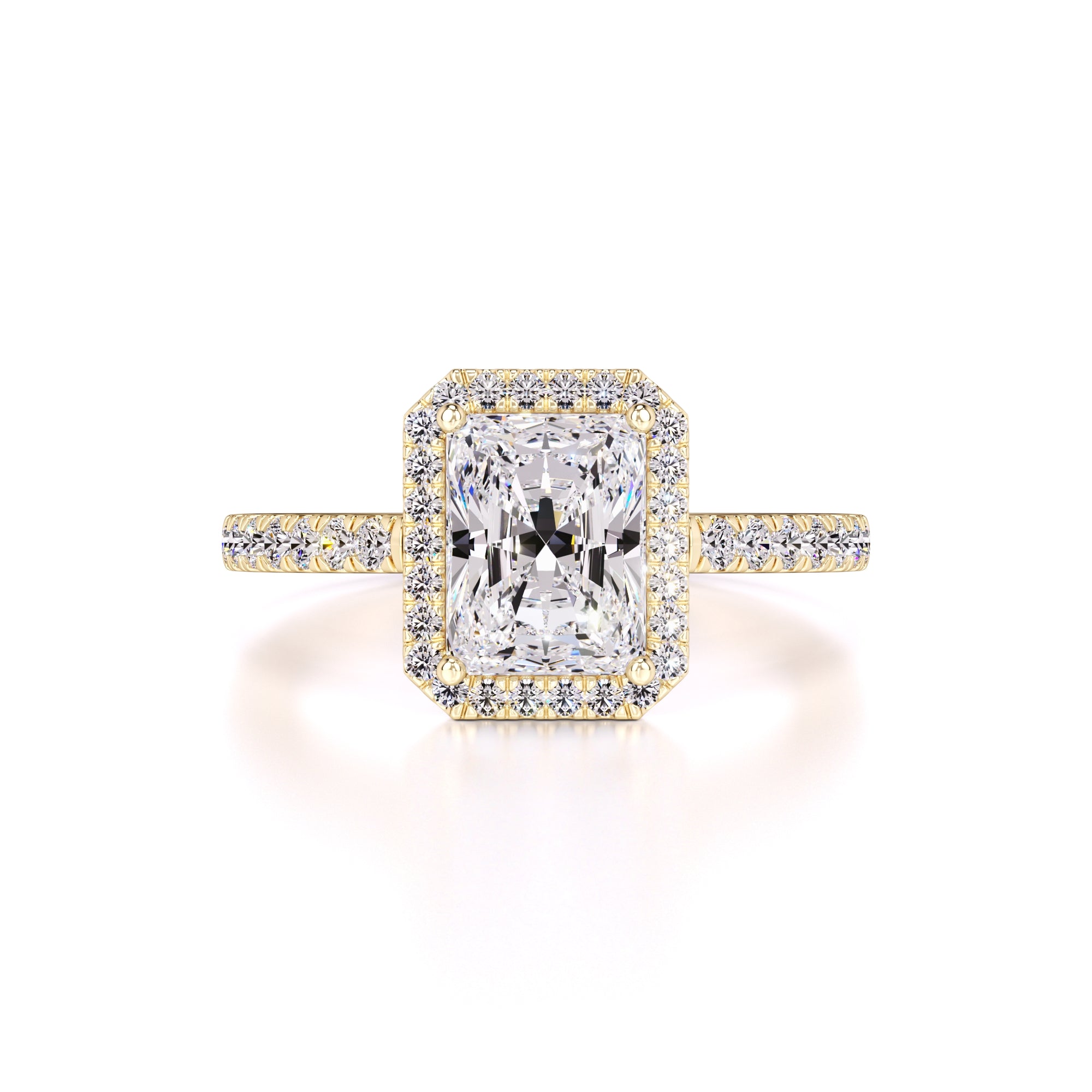 Talia Moissanite & Lab Grown Diamond Ring | Yellow Gold | 1