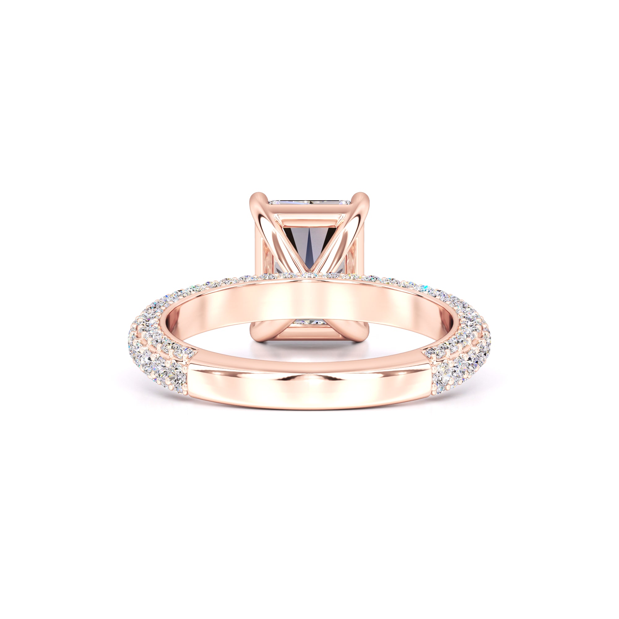 Luna Moissanite & Lab Grown Diamond Ring | Rose Gold | 3