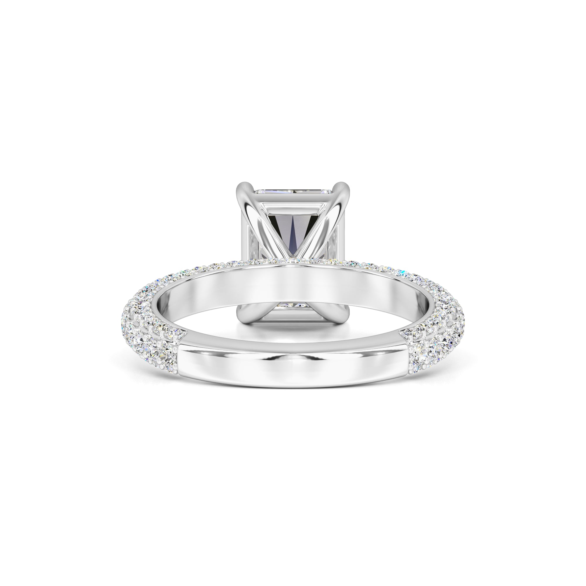 Luna Moissanite & Lab Grown Diamond Ring | White Gold | 3