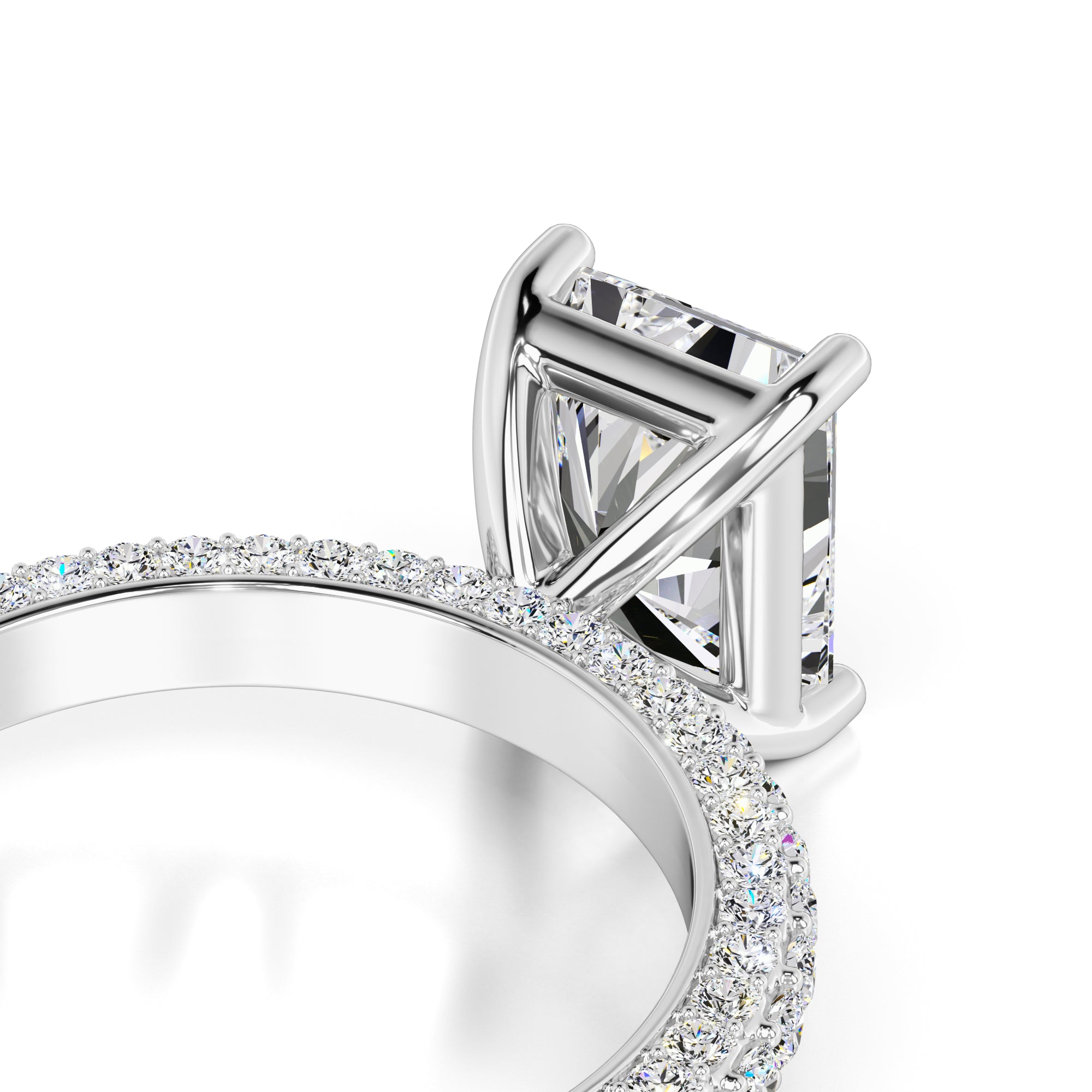 Luna Moissanite & Lab Grown Diamond Ring | White Gold | 2