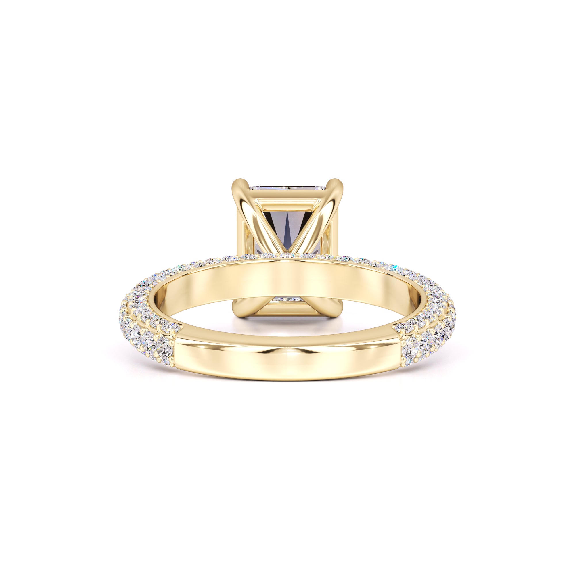 Luna Moissanite & Lab Grown Diamond Ring | Yellow Gold | 3