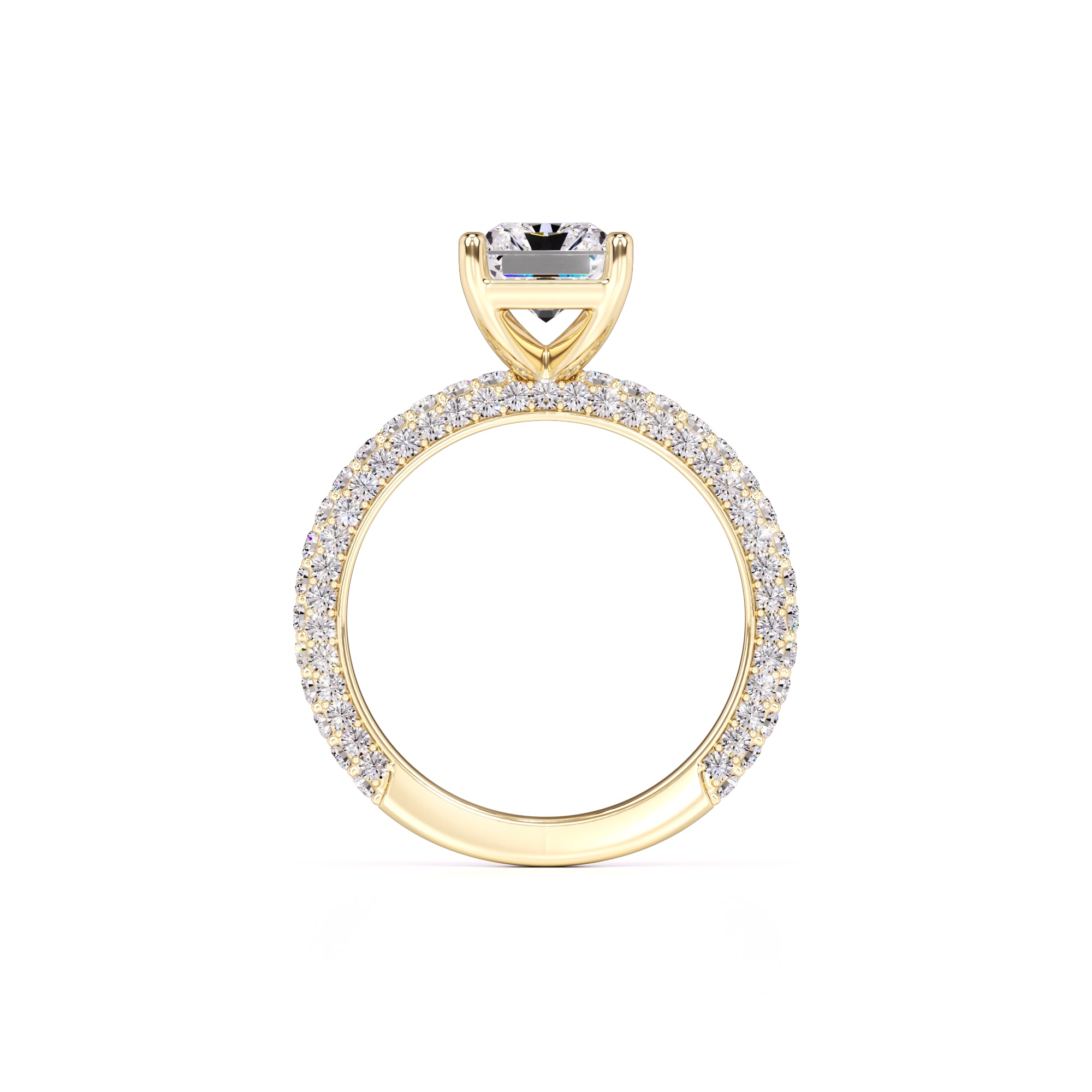 Luna Moissanite & Lab Grown Diamond Ring | Yellow Gold | 4