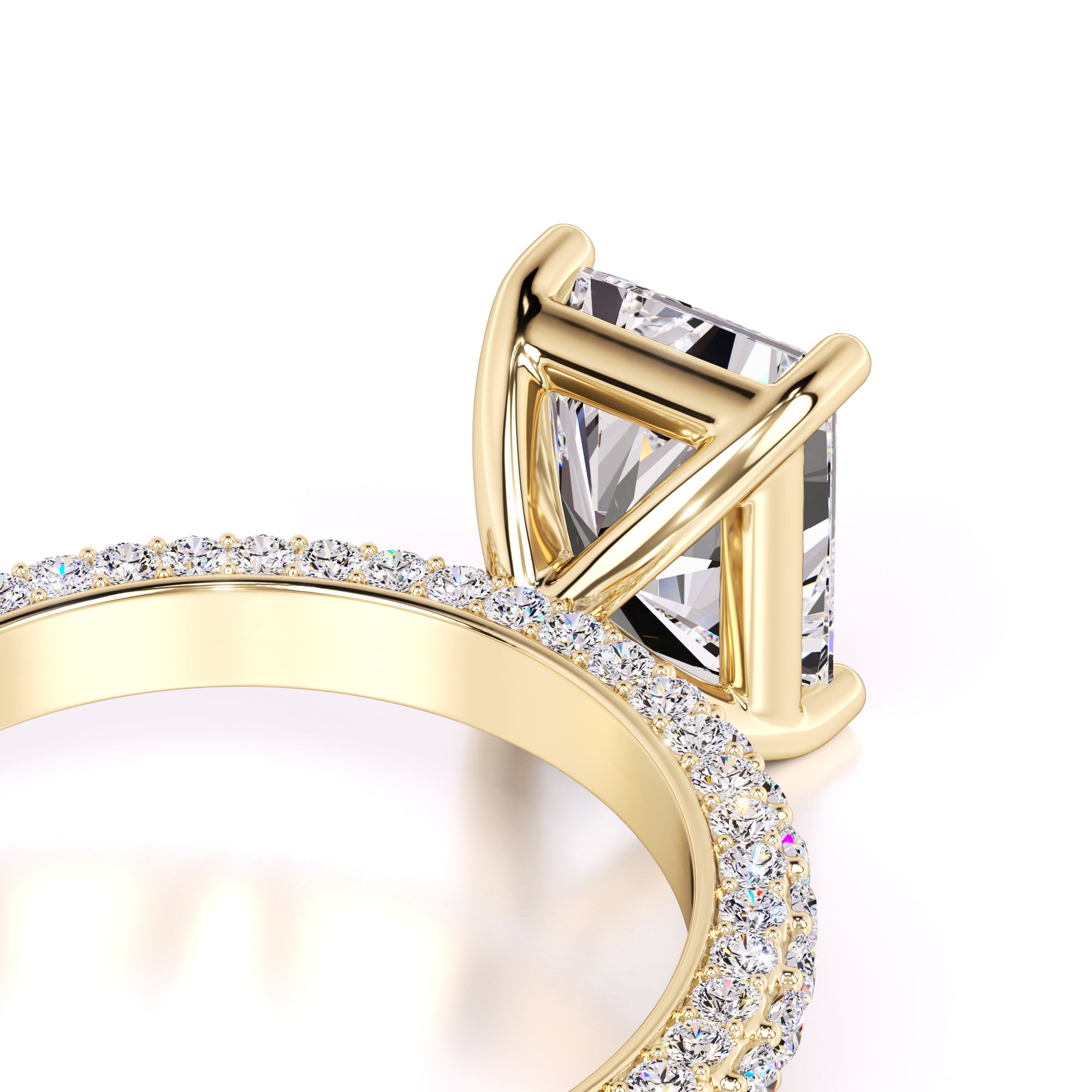 Luna Moissanite & Lab Grown Diamond Ring | Yellow Gold | 2