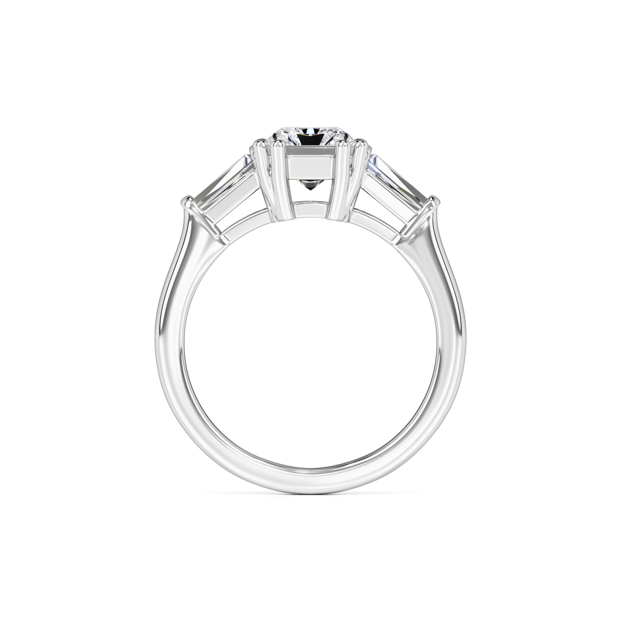 Ashelly Moissanite & Lab Grown Diamond Ring | White Gold | 4
