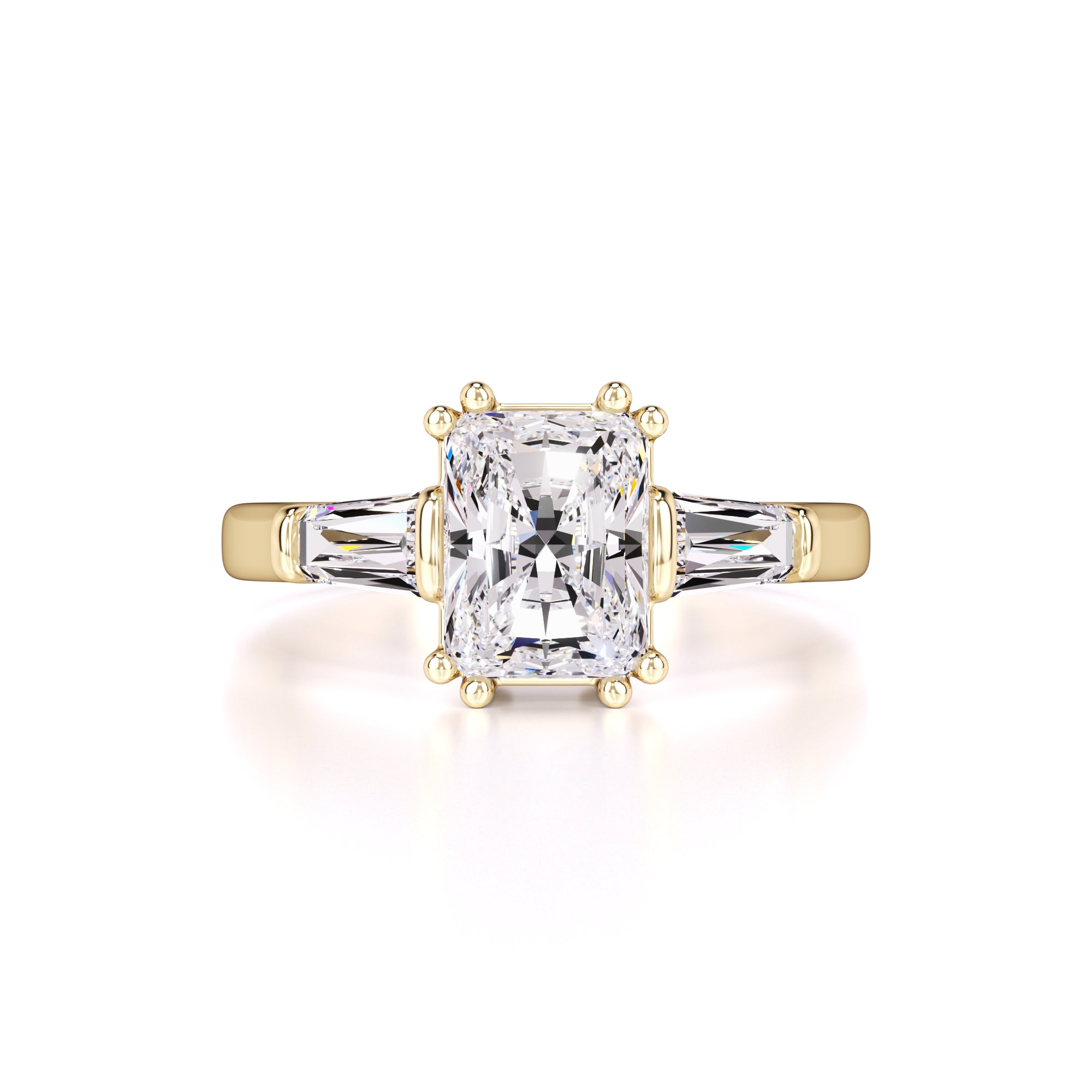 Ashelly Moissanite & Lab Grown Diamond Ring | Yellow Gold | 1