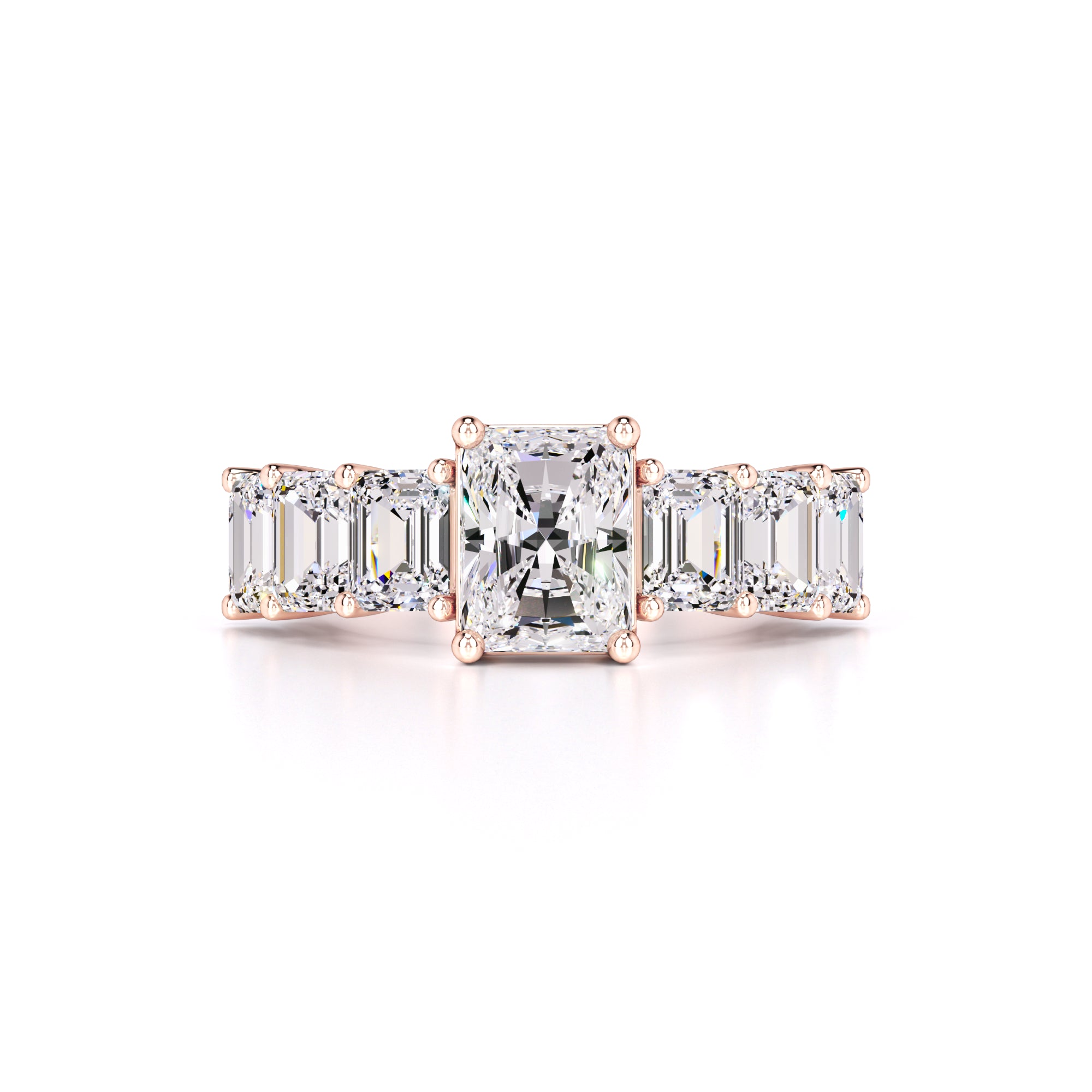 Celine Moissanite & Lab Grown Diamond Ring | Rose Gold | 1
