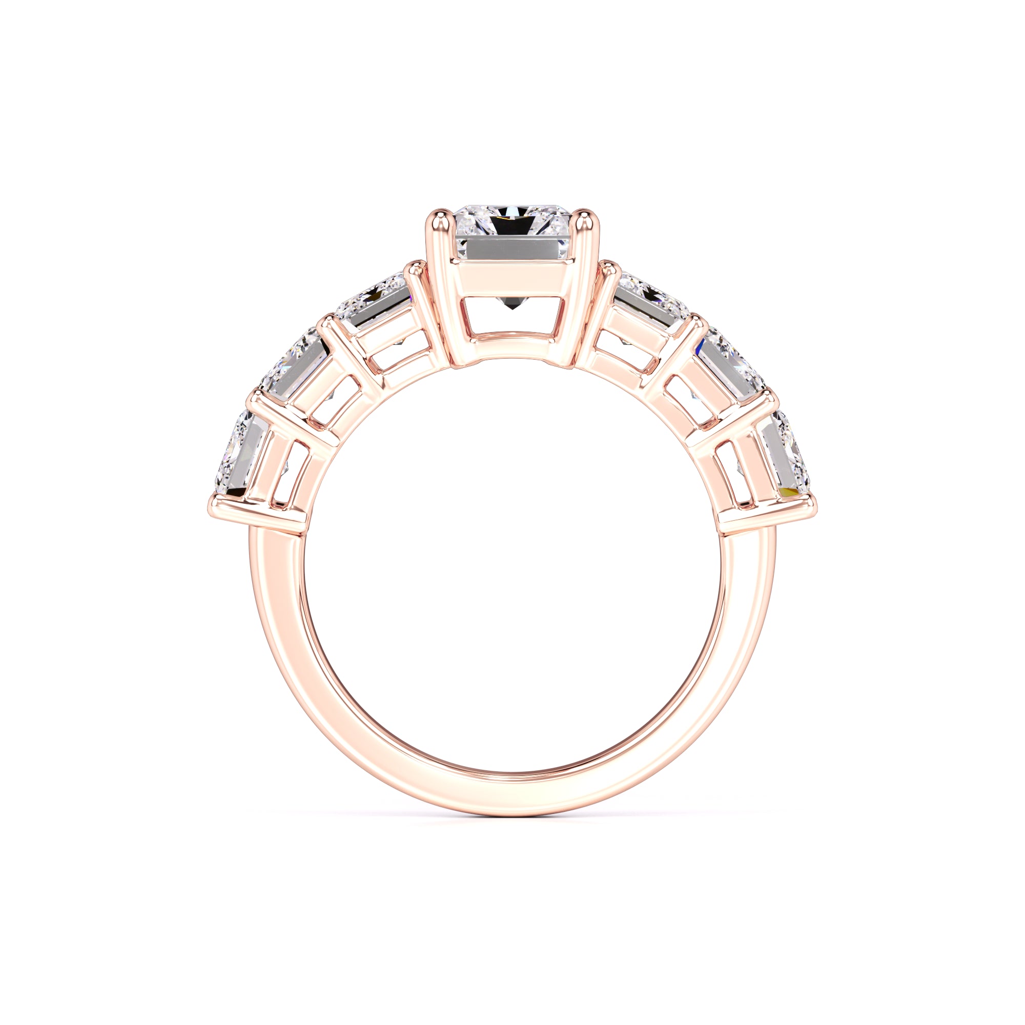 Celine Moissanite & Lab Grown Diamond Ring | Rose Gold | 4