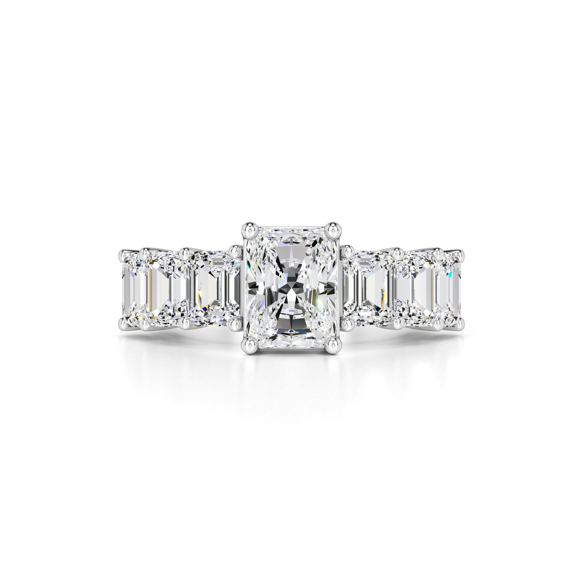 Celine Moissanite & Lab Grown Diamond Ring | White Gold | 1