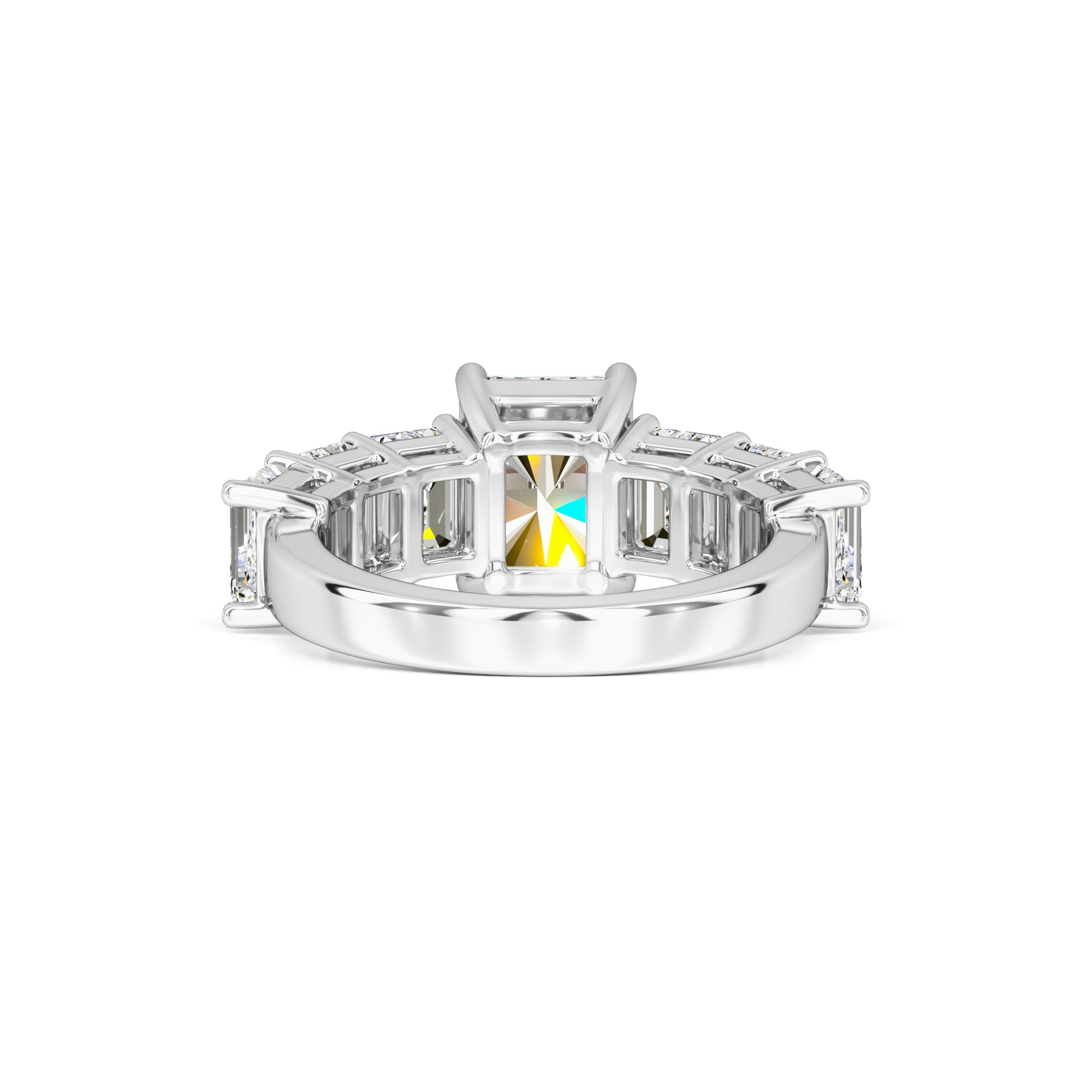 Celine Moissanite & Lab Grown Diamond Ring | White Gold | 3