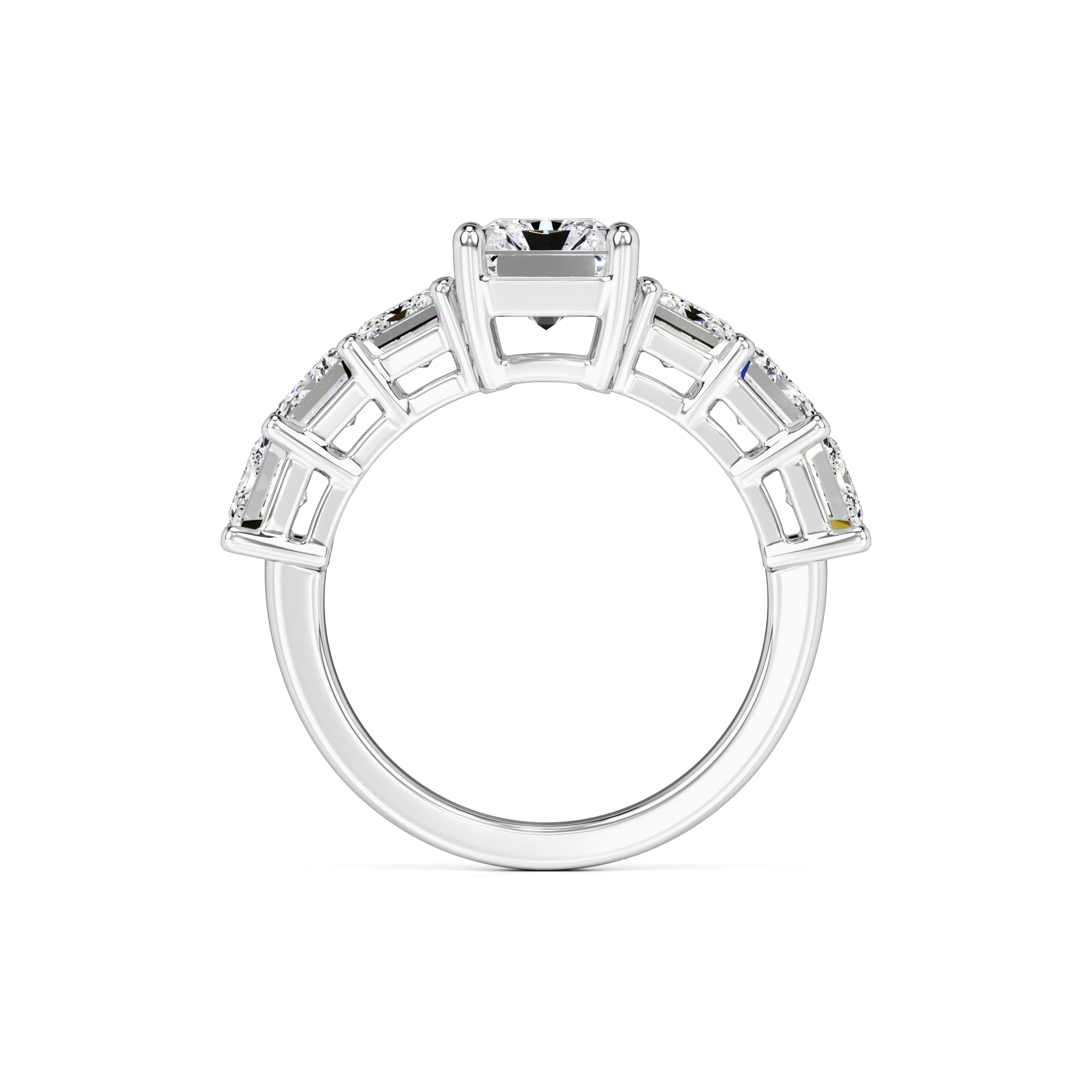 Celine Moissanite & Lab Grown Diamond Ring | White Gold | 4
