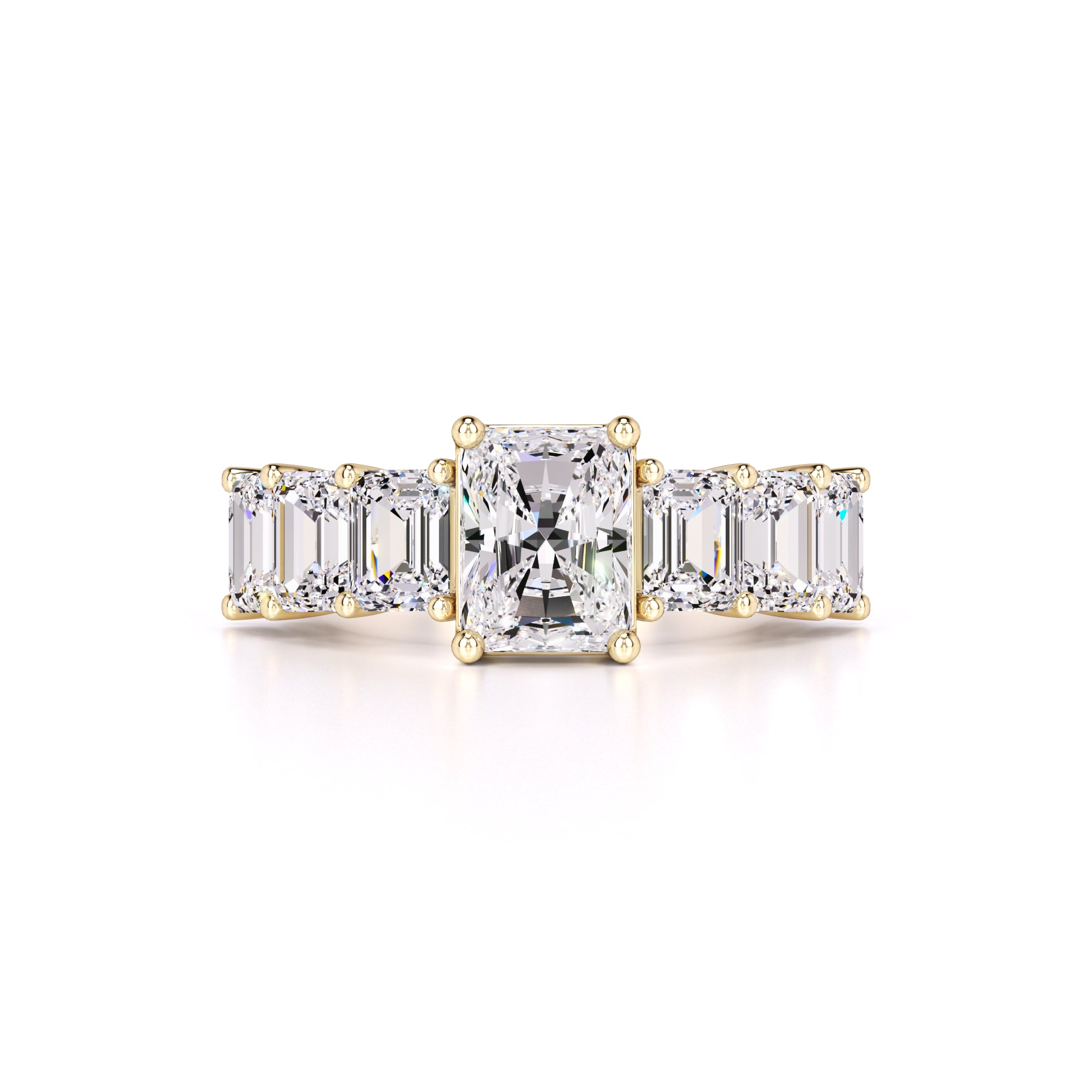 Celine Moissanite & Lab Grown Diamond Ring | Yellow Gold | 1