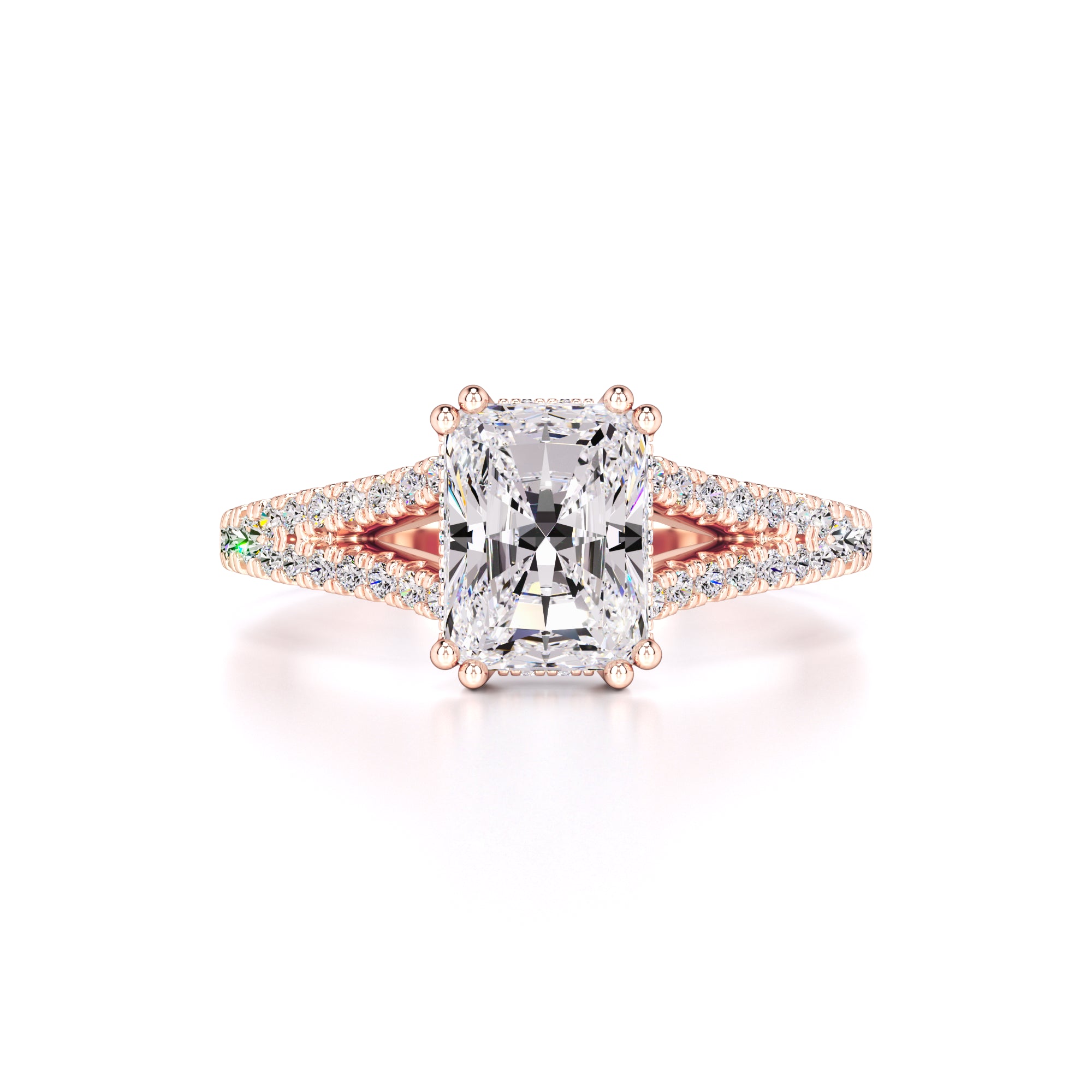 Juliana Moissanite & Lab Grown Diamond Ring | Rose Gold | 1