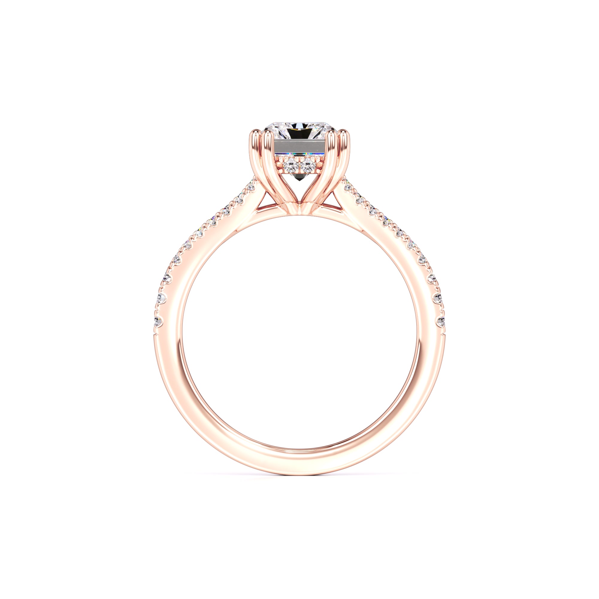 Juliana Moissanite & Lab Grown Diamond Ring | Rose Gold | 4