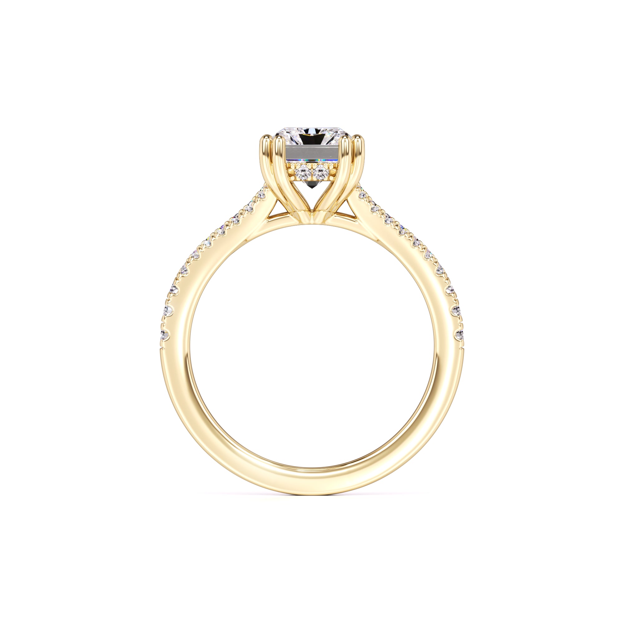 Juliana Moissanite & Lab Grown Diamond Ring | Yellow Gold | 4