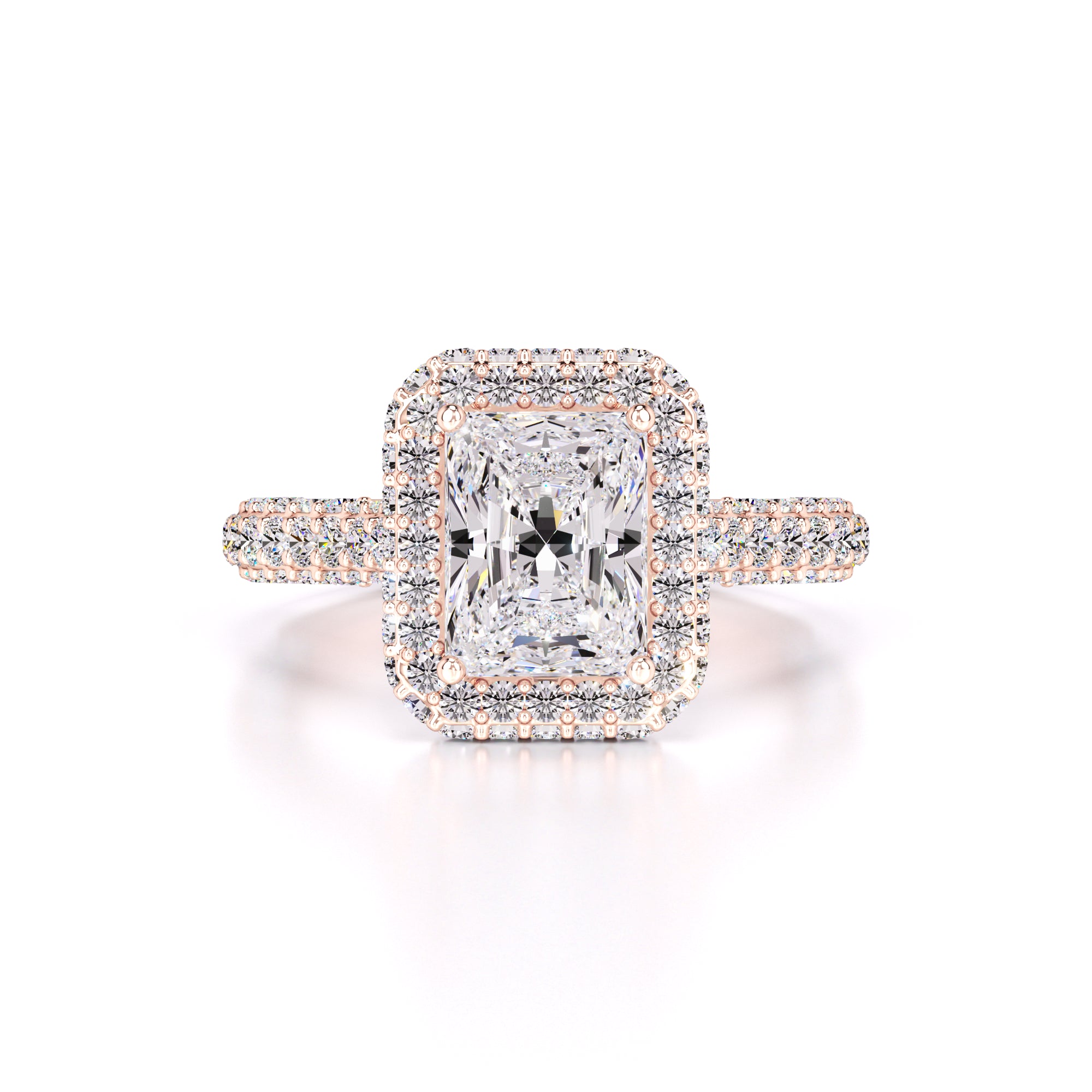 Leila Moissanite & Lab Grown Diamond Ring | Rose Gold | 1