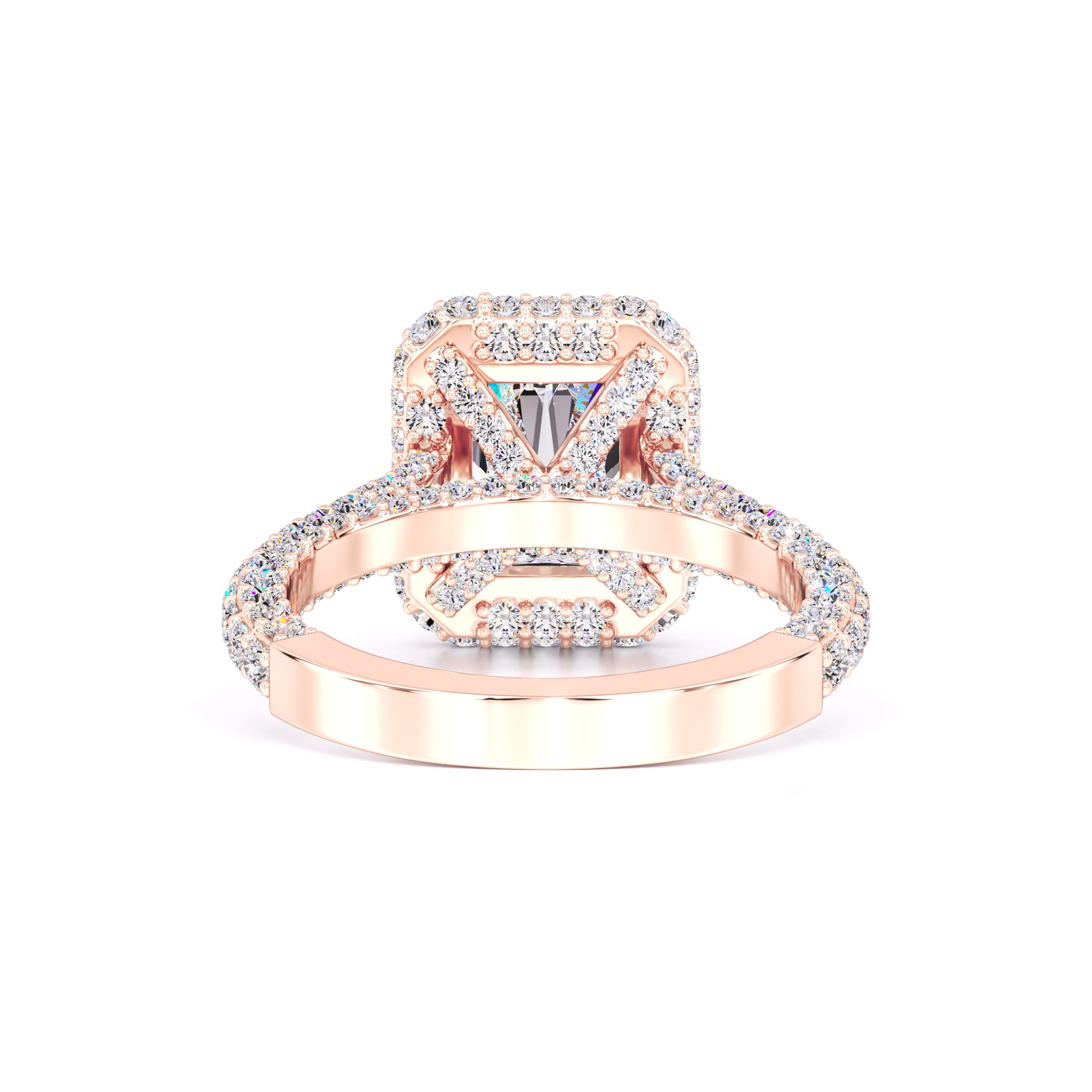Leila Moissanite & Lab Grown Diamond Ring | Rose Gold | 3