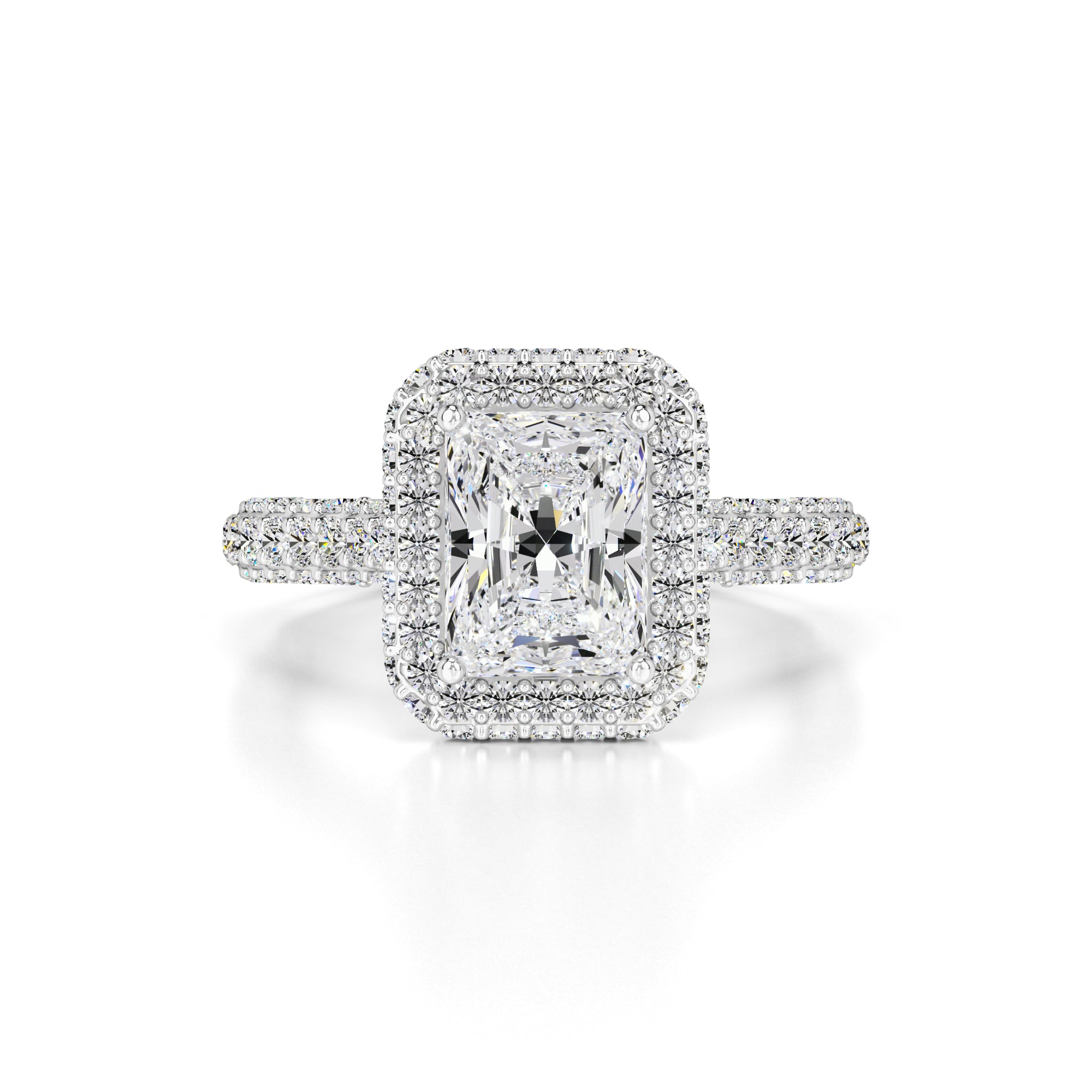 Leila Moissanite & Lab Grown Diamond Ring | White Gold | 1