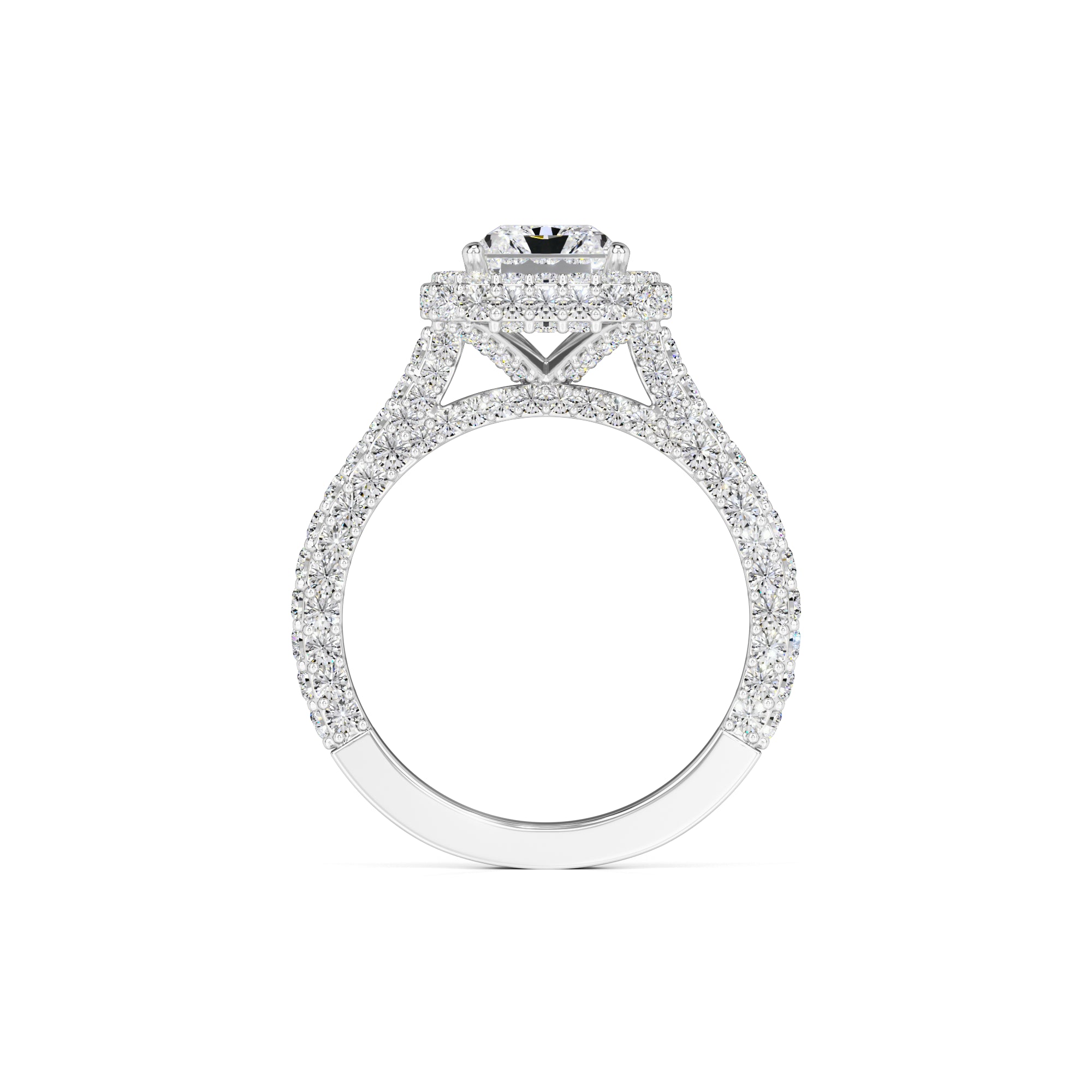 Leila Moissanite & Lab Grown Diamond Ring | White Gold | 4