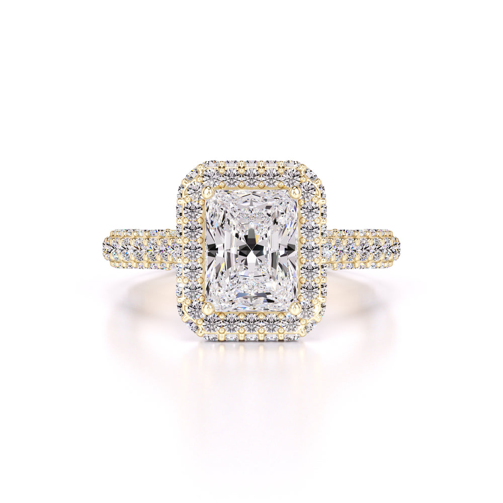 Leila Moissanite & Lab Grown Diamond Ring | Yellow Gold | 1