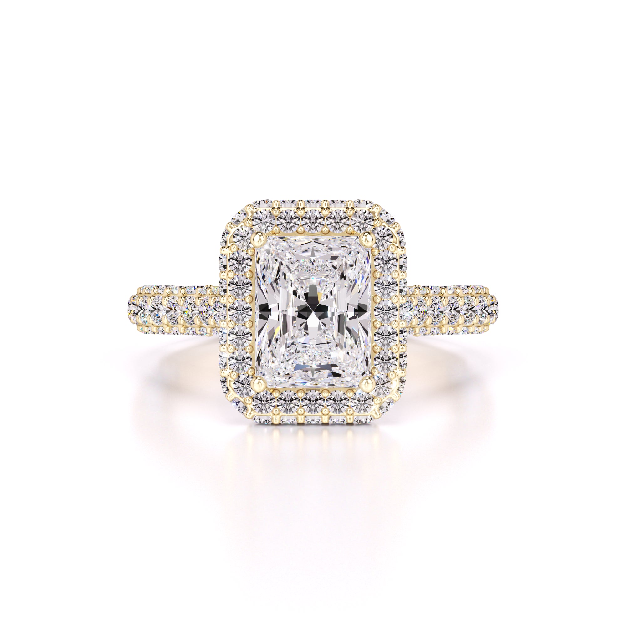 Leila Moissanite & Lab Grown Diamond Ring | Yellow Gold | 1