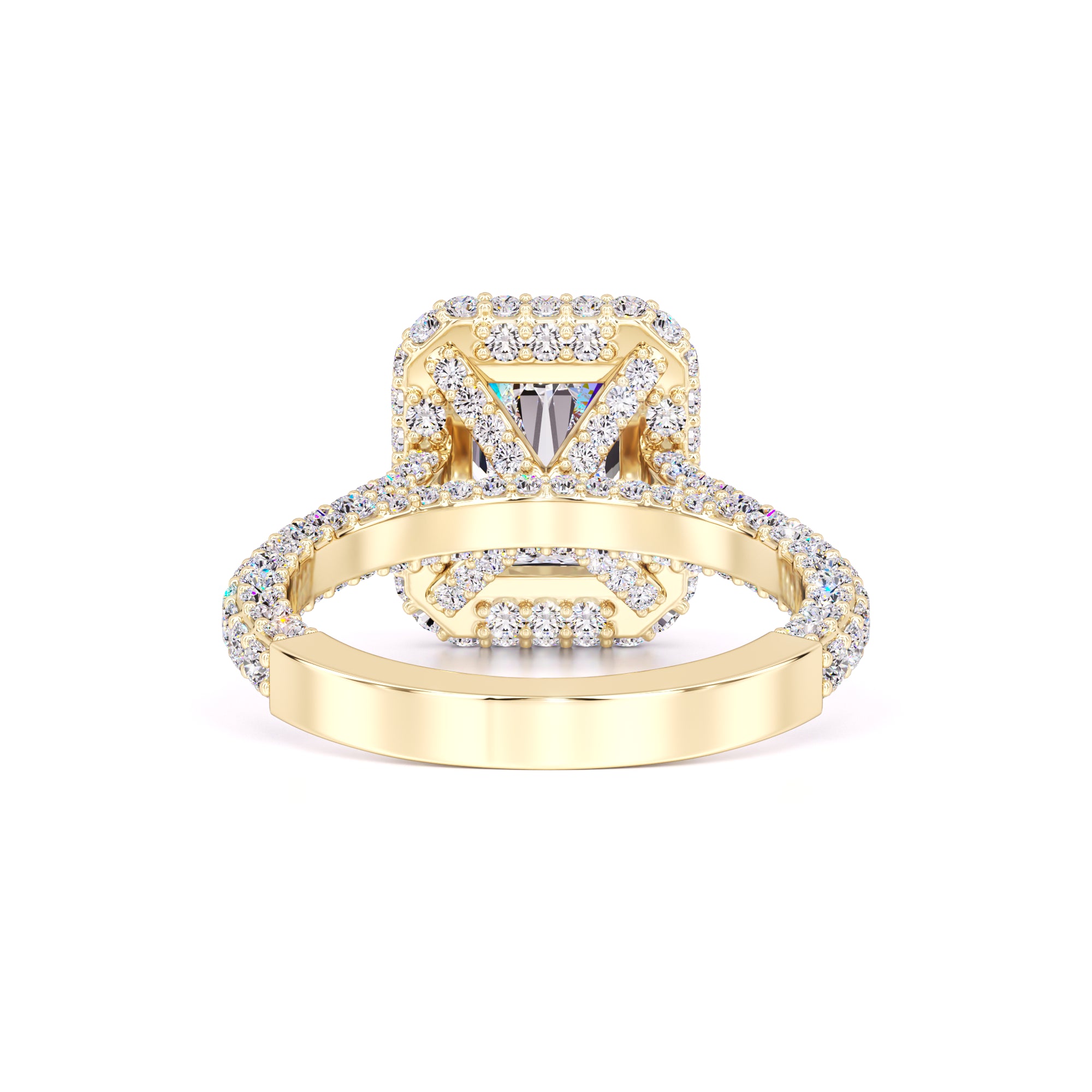 Leila Moissanite & Lab Grown Diamond Ring | Yellow Gold | 3