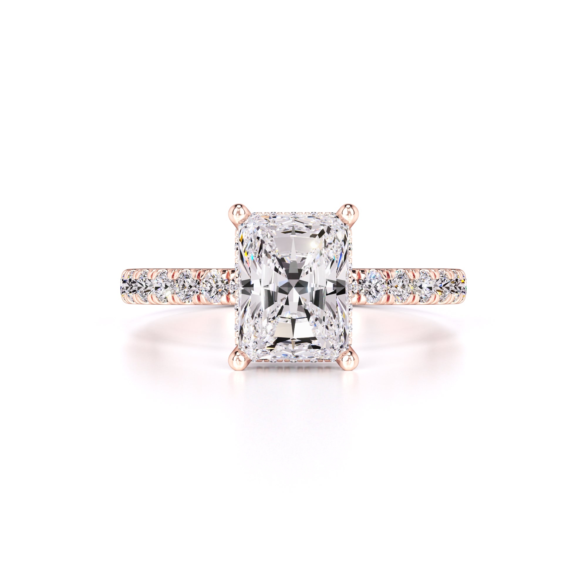 Madeline Moissanite & Lab Grown Diamond Ring | Rose Gold | 1