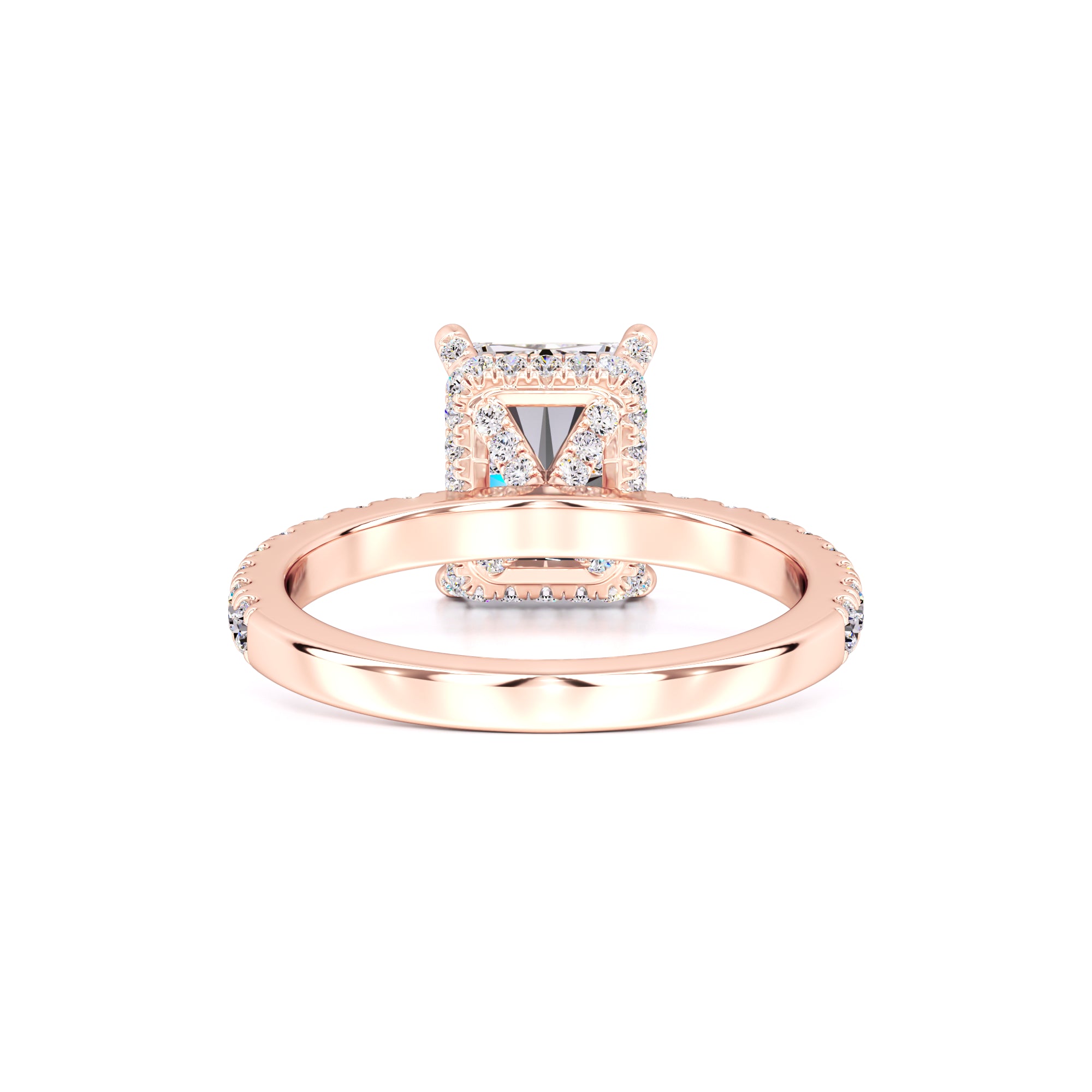 Madeline Moissanite & Lab Grown Diamond Ring | Rose Gold | 3