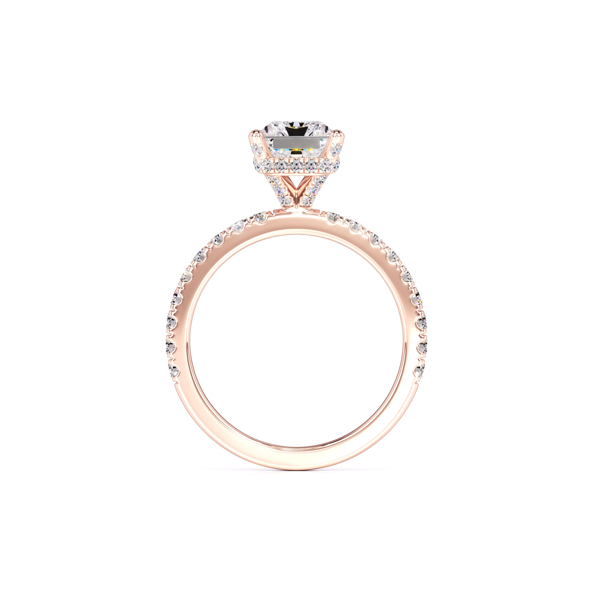 Madeline Moissanite & Lab Grown Diamond Ring | Rose Gold | 4