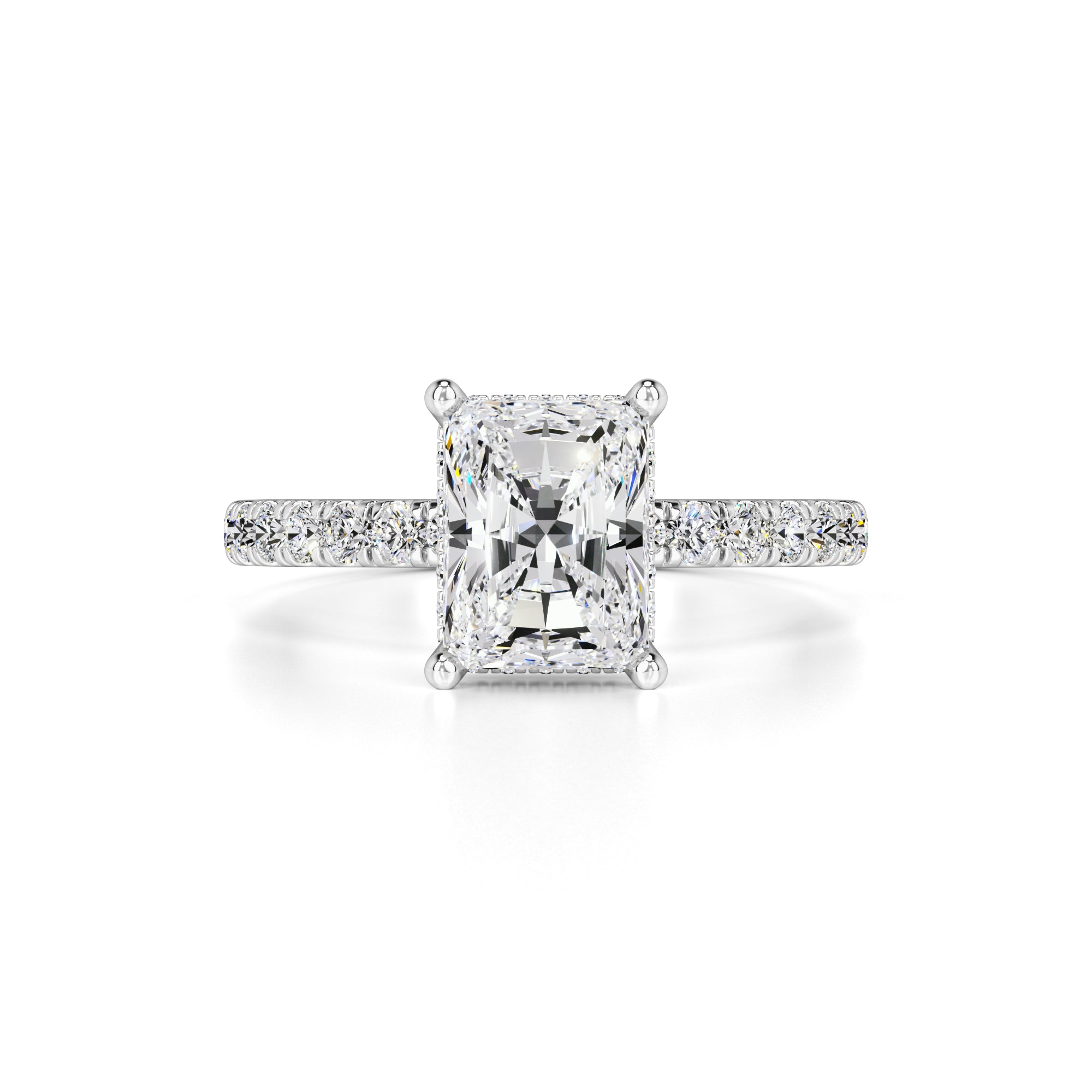 Madeline Moissanite & Lab Grown Diamond Ring | White Gold | 1